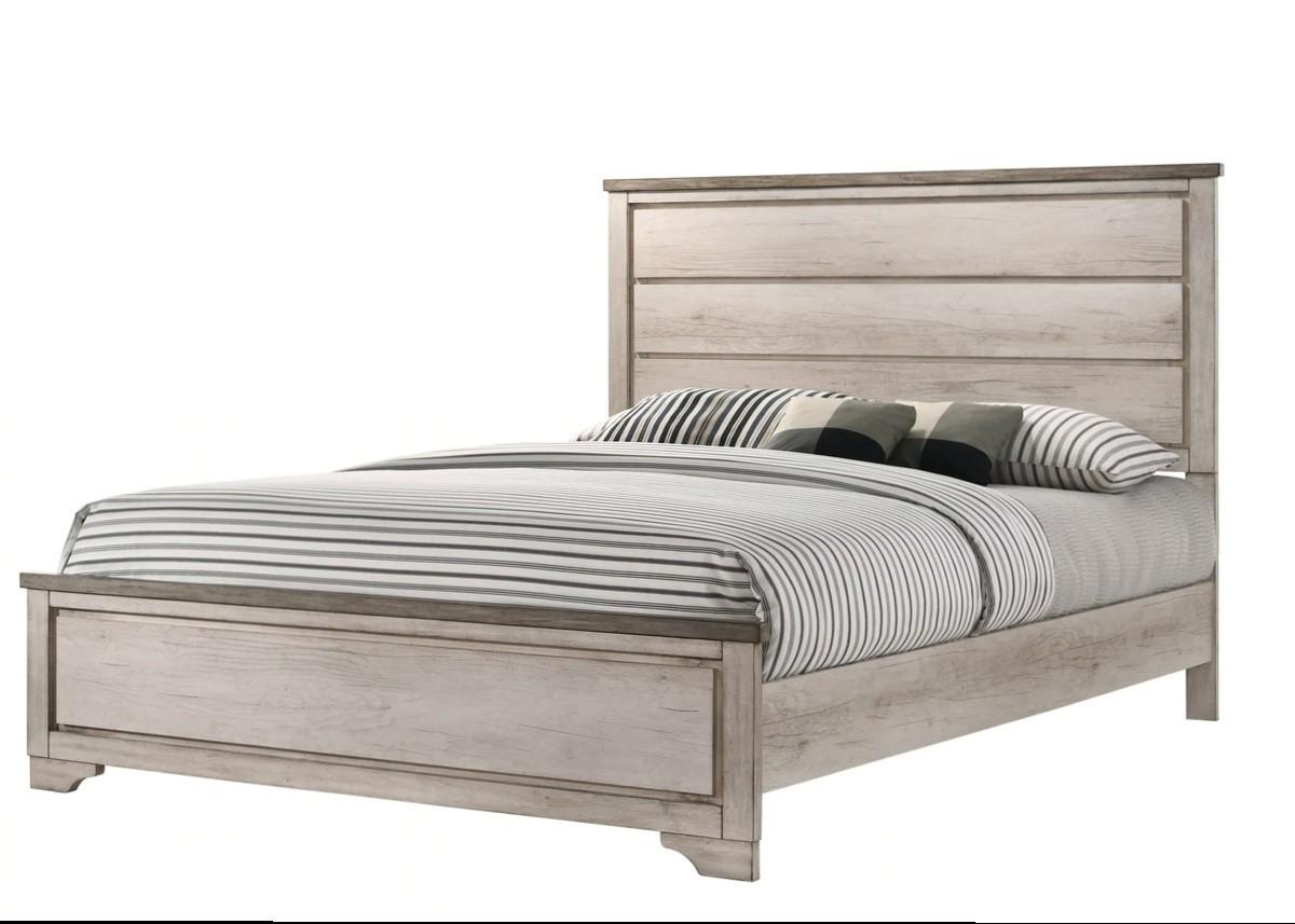 

    
Beige Panel Bedroom Set by Crown Mark Patterson B3050-K-Bed-3pcs

