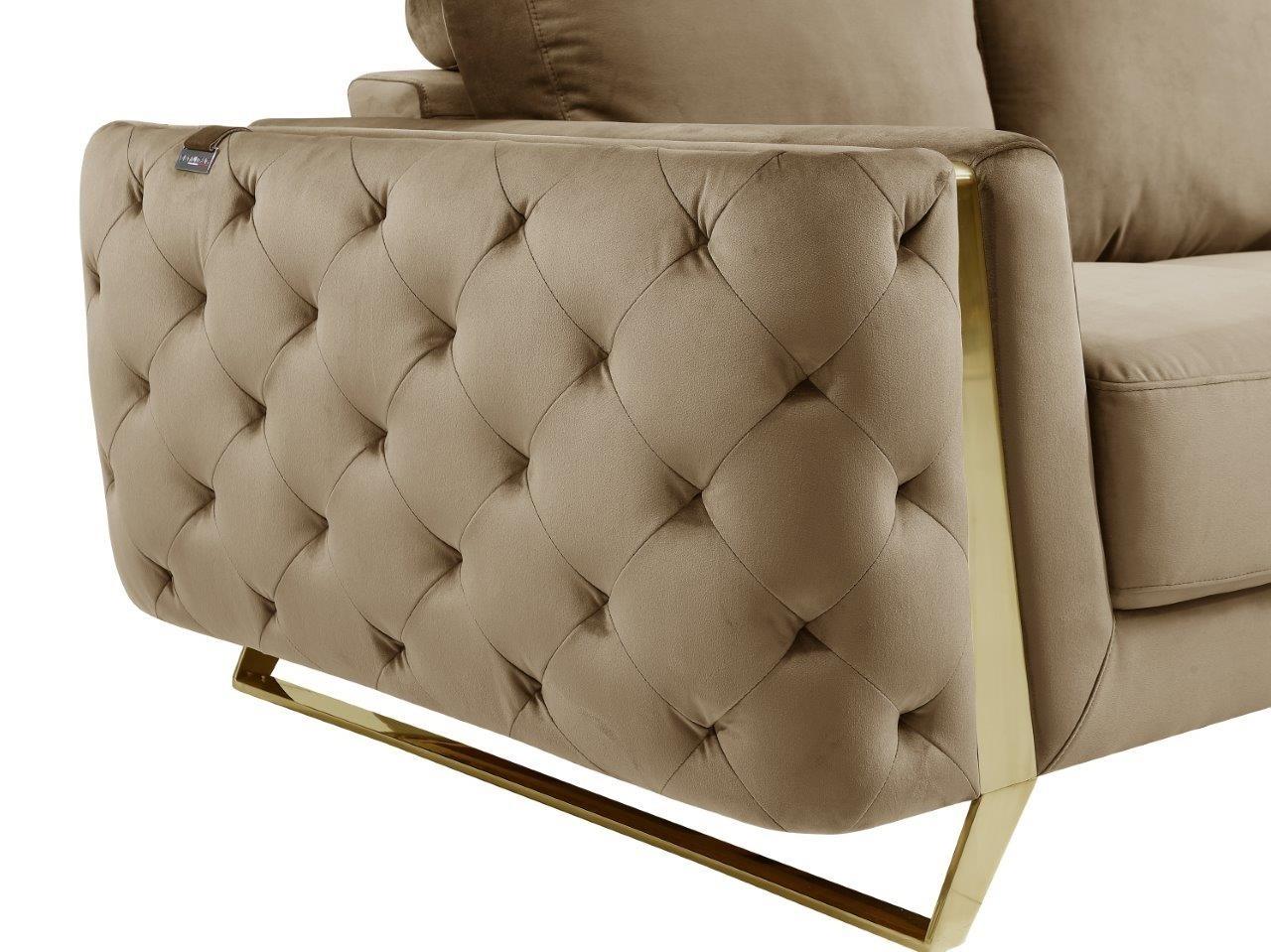 

    
BEIGE Premium Fabric Sofa Set 2Pcs Contemporary 1051 Global United
