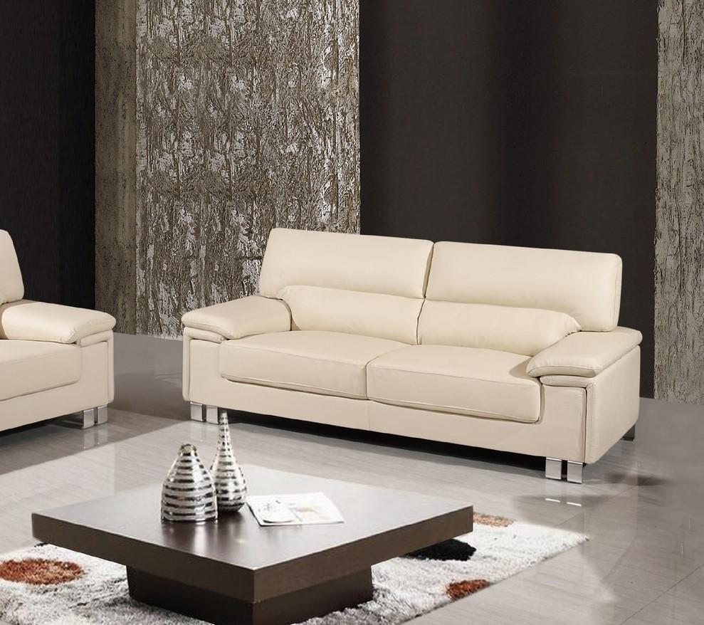 

    
BEIGE Premium Leather Match Sofa Modern Global Furniture U9399
