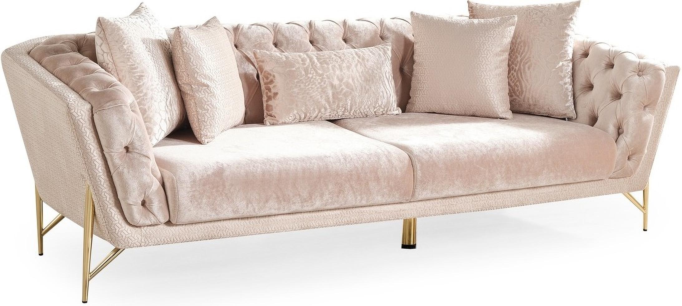 

    
Galaxy Home Furniture Presley Sofa Set Beige 601955551946-3PC

