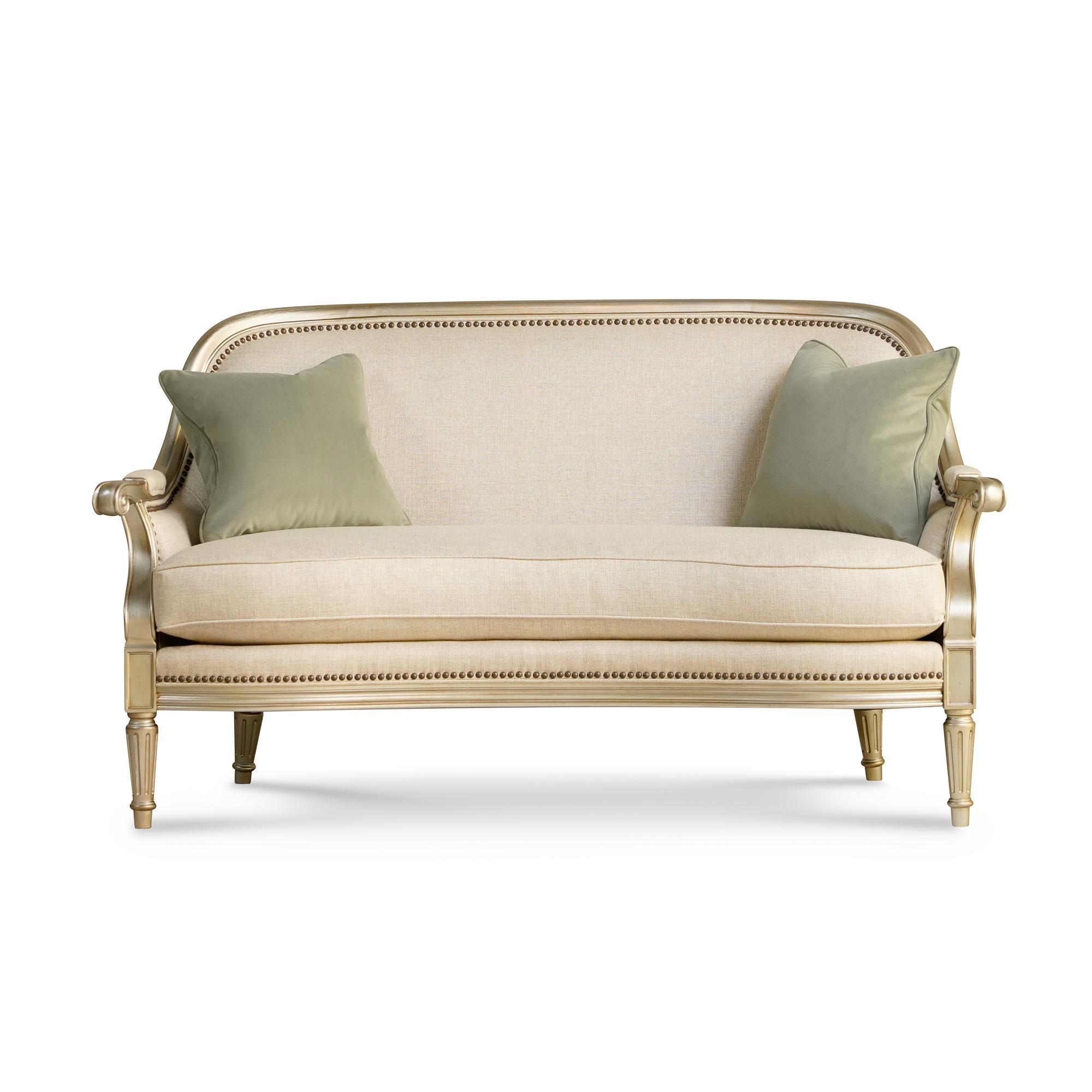 

    
Beige & Silver Fabric Loveseat with 2 Accent Pillows by A.R.T. Furniture Provenance

