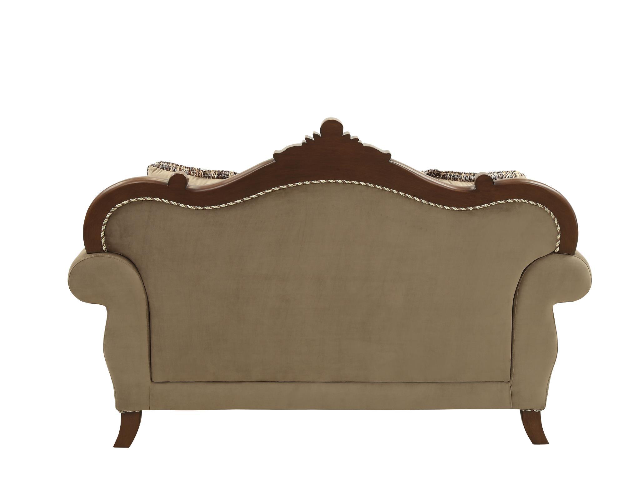 

    
50690-Set-2-Mehadi Beige Tan Velvet & Walnut Wood Sofa Set 2 Mehadi 50690 ACME Traditional Classic
