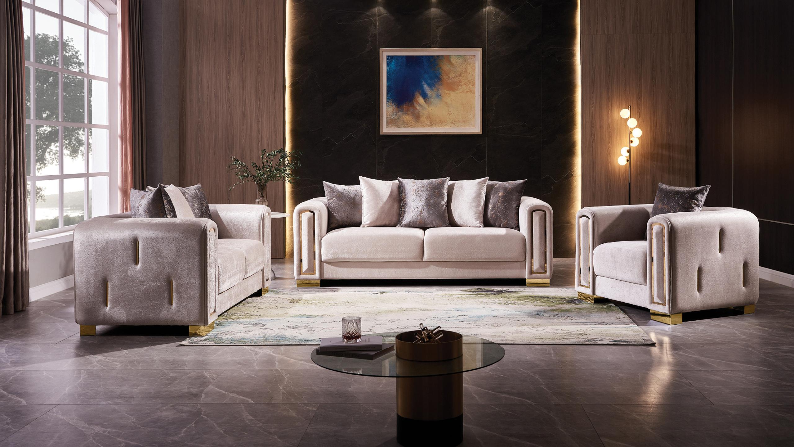

        
Galaxy Home Furniture Impreza Arm Chairs Beige Velvet 601955550604
