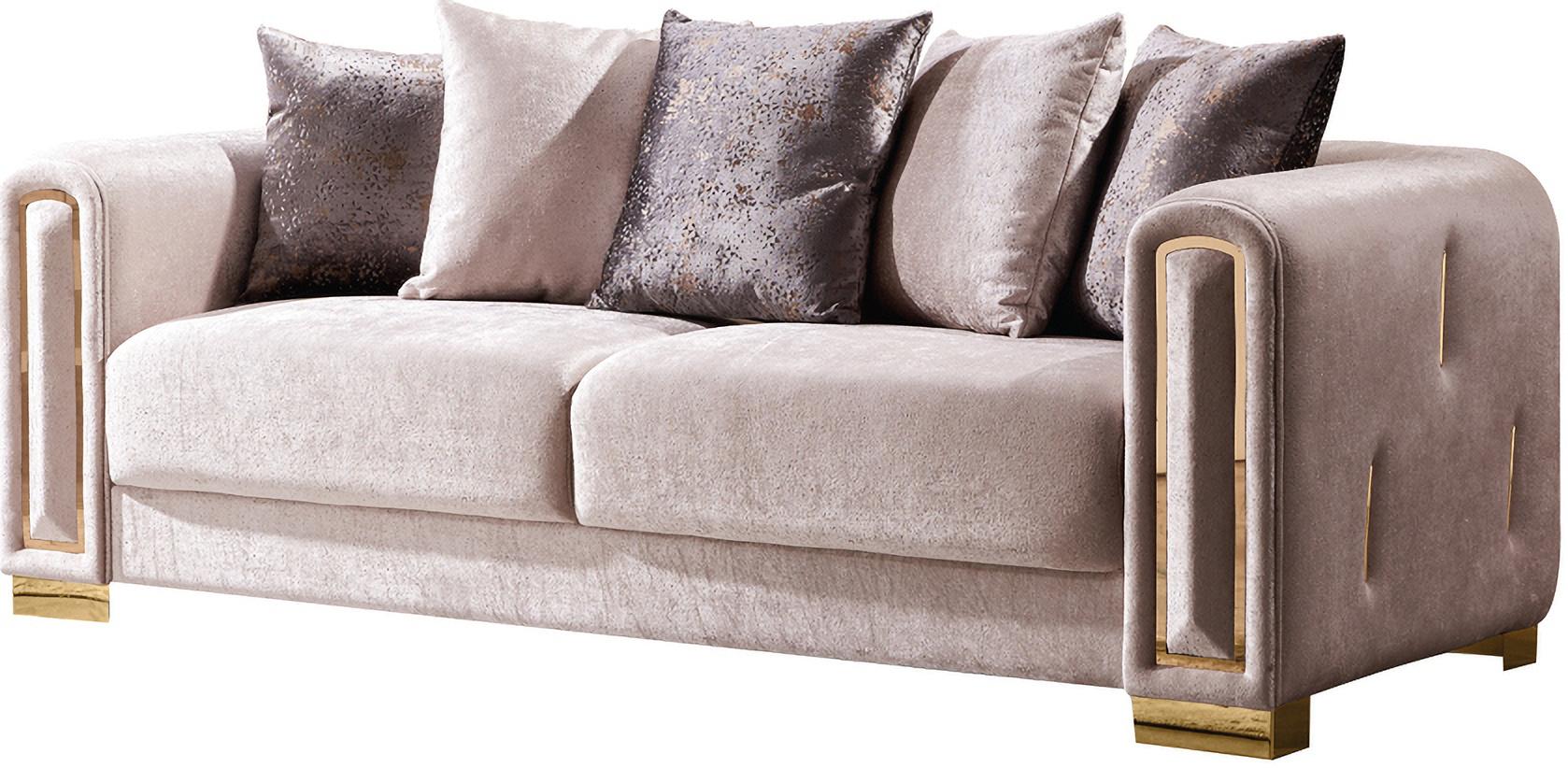 

    
Beige Thick Velvet Fabric Sofa Impreza Galaxy Home Modern
