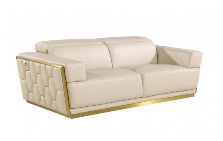 

    
Beige Top Grain Genuine Italian Leather Sofa Contemporary  1111 Global United
