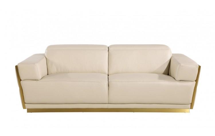 

    
Beige Top Grain Genuine Italian Leather Sofa Contemporary  1111 Global United
