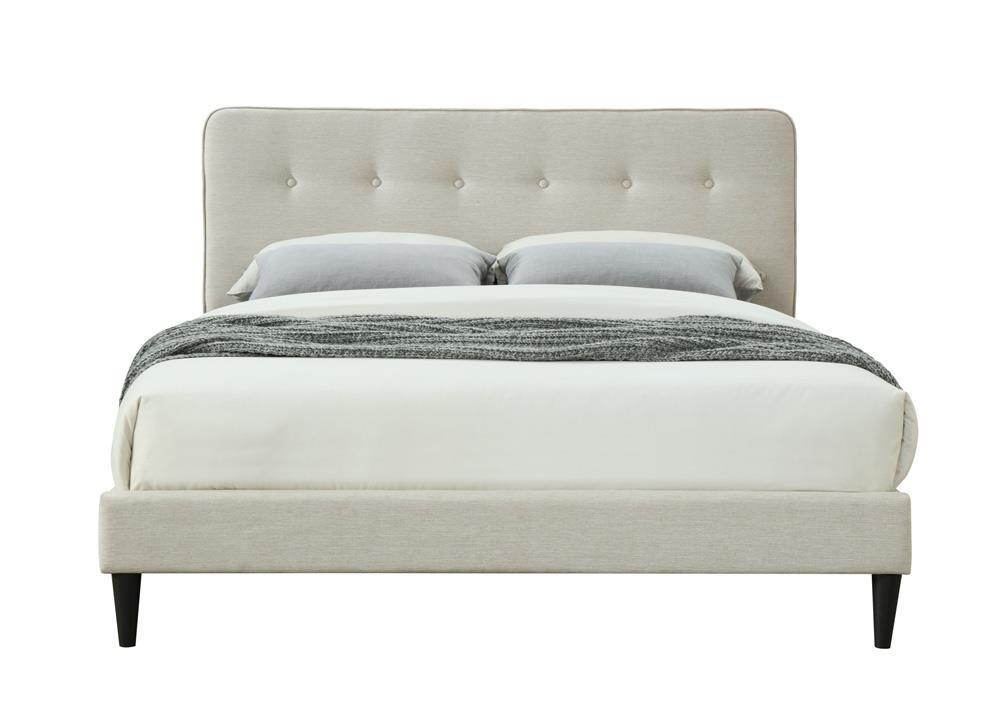 

    
Beige Upholstered Panel TWIN Bed AMELIA 1130-103 Bernards Contemporary
