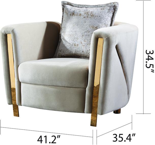 

    
Galaxy Home Furniture Chanelle Sofa Set Beige Chanelle-Beige-3PC
