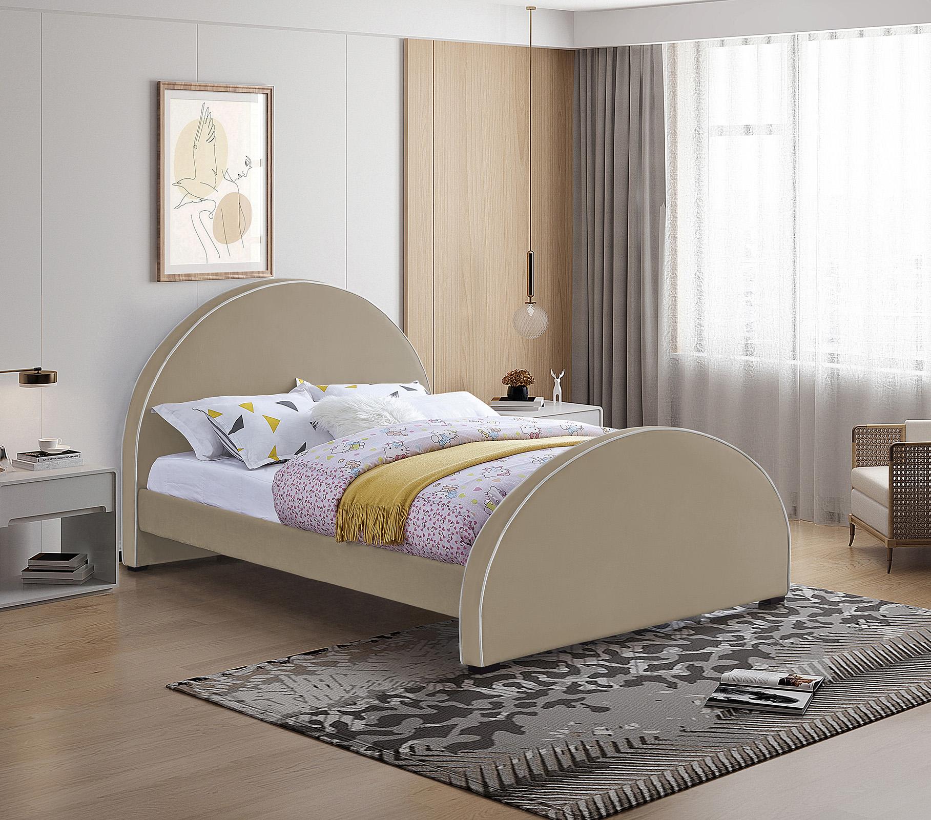 

    
Beige Velvet Full Bed BRODY BrodyBeige-F Meridian Contemporary Modern
