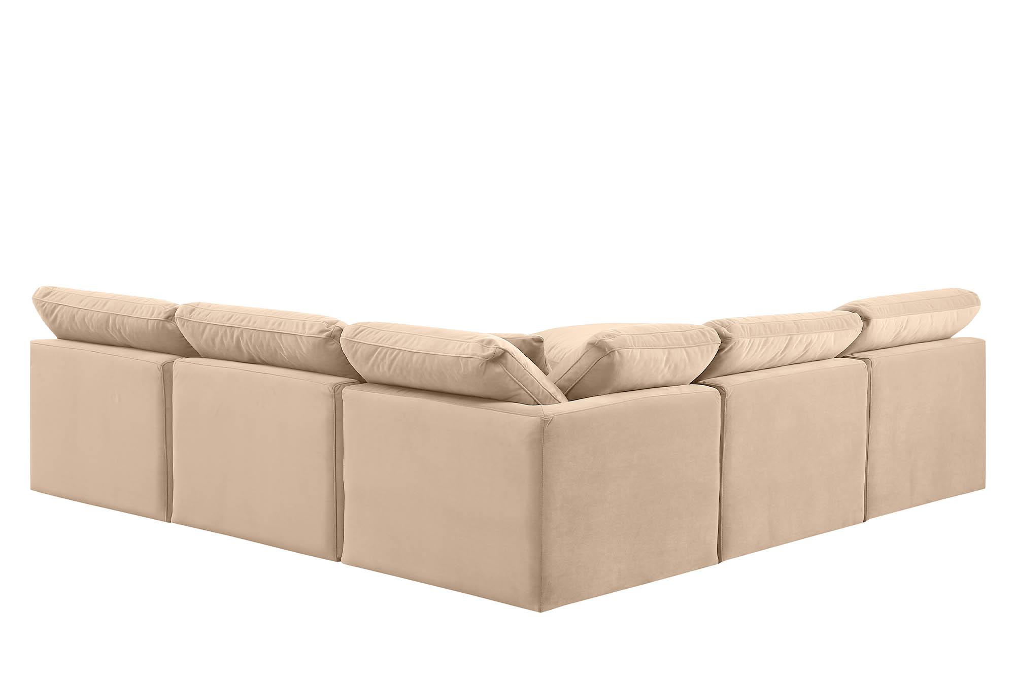

        
Meridian Furniture INDULGE 147Beige-Sec5B Modular Sectional Sofa Beige Velvet 094308316697
