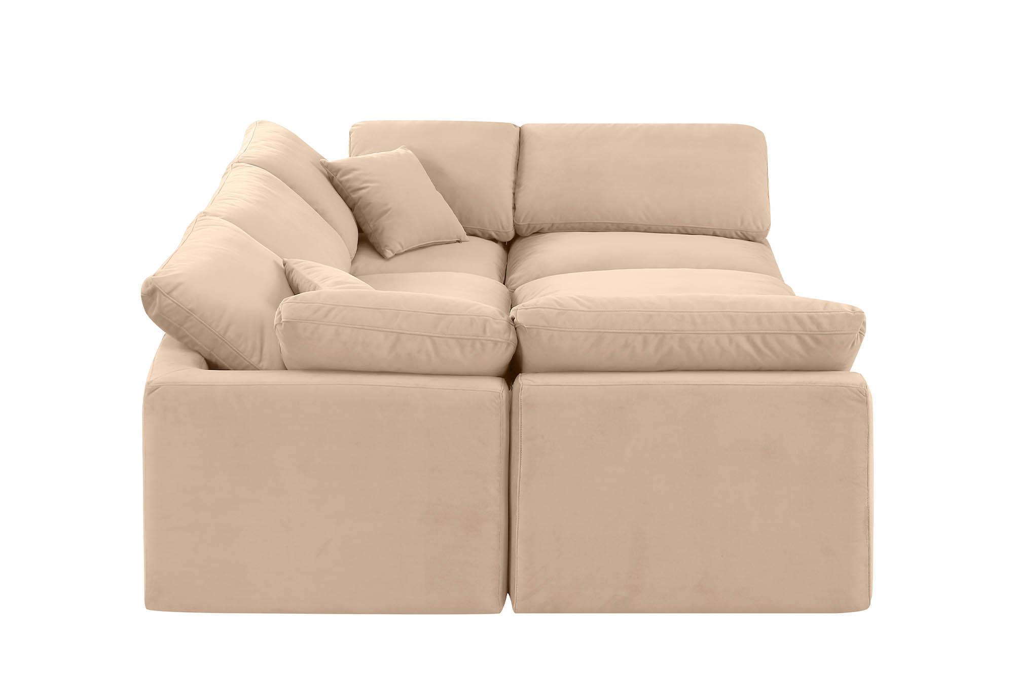 

        
Meridian Furniture INDULGE 147Beige-Sec6C Modular Sectional Sofa Beige Velvet 094308316741

