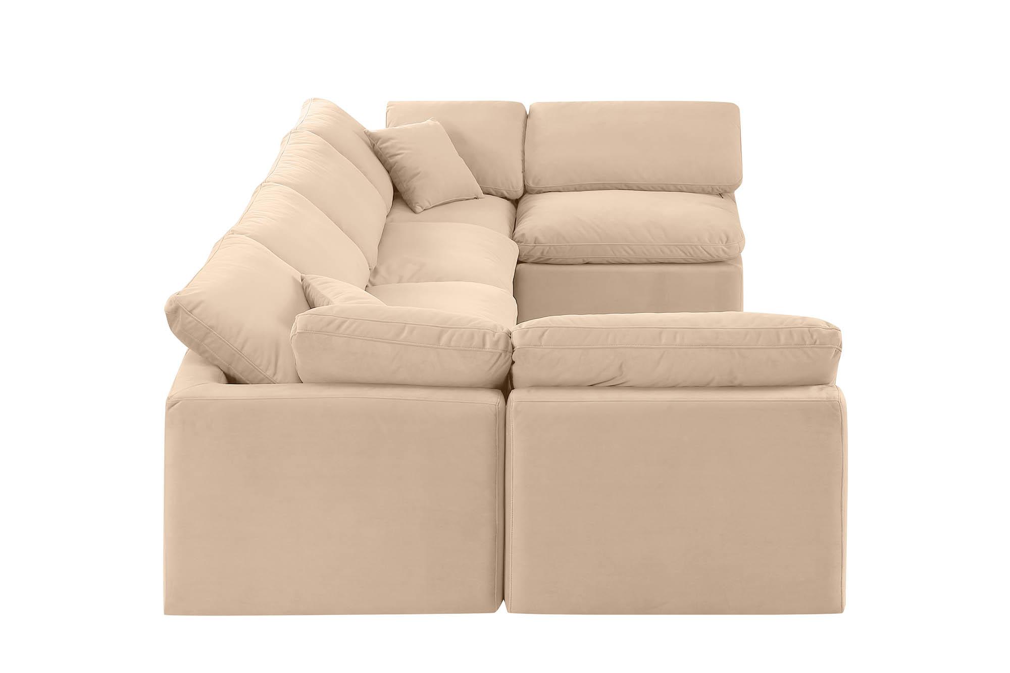 

        
Meridian Furniture INDULGE 147Beige-Sec6D Modular Sectional Sofa Beige Velvet 094308316758
