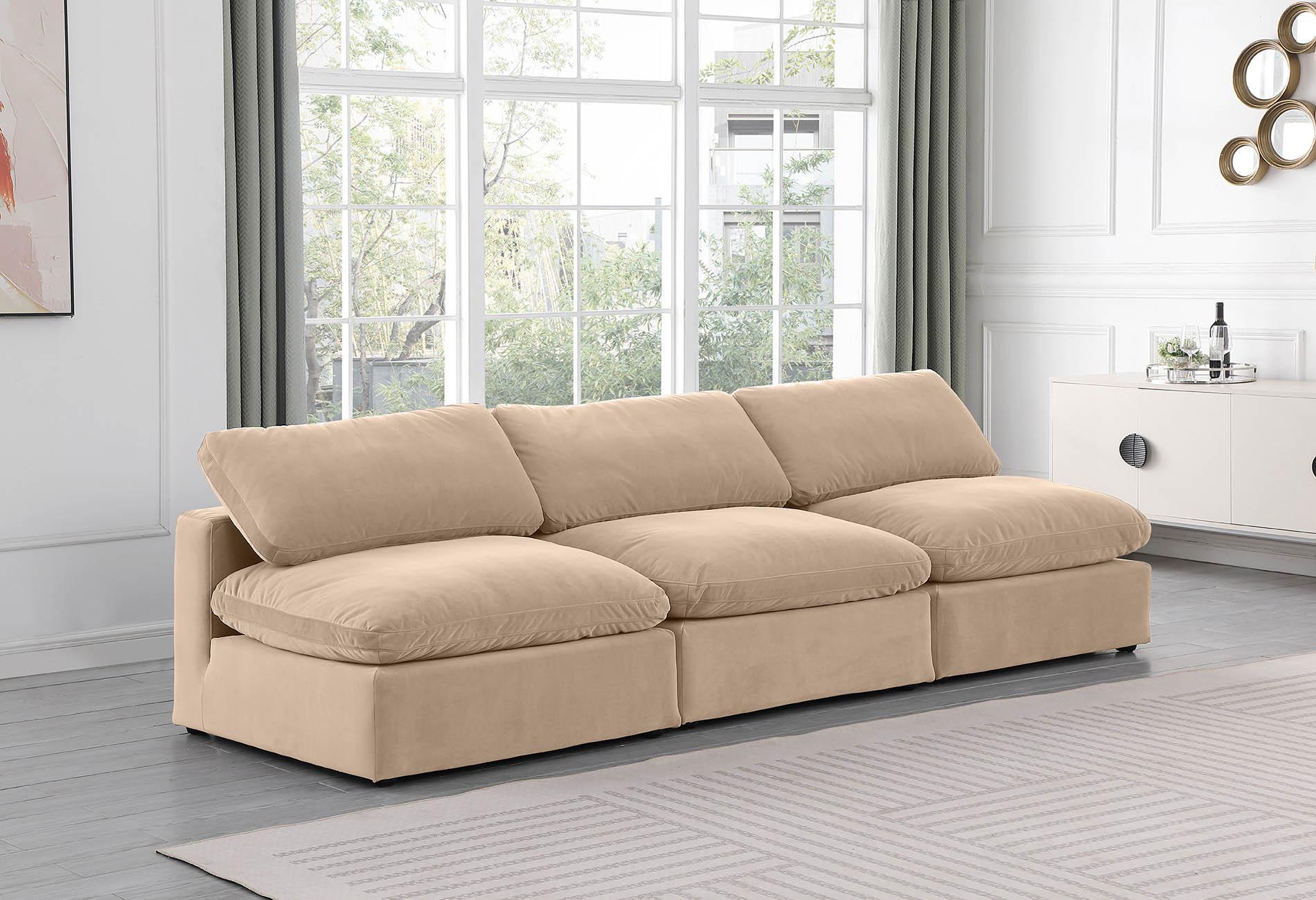 

    
Beige Velvet Modular Sofa COMFY 189Beige-S117 Meridian Contemporary Modern
