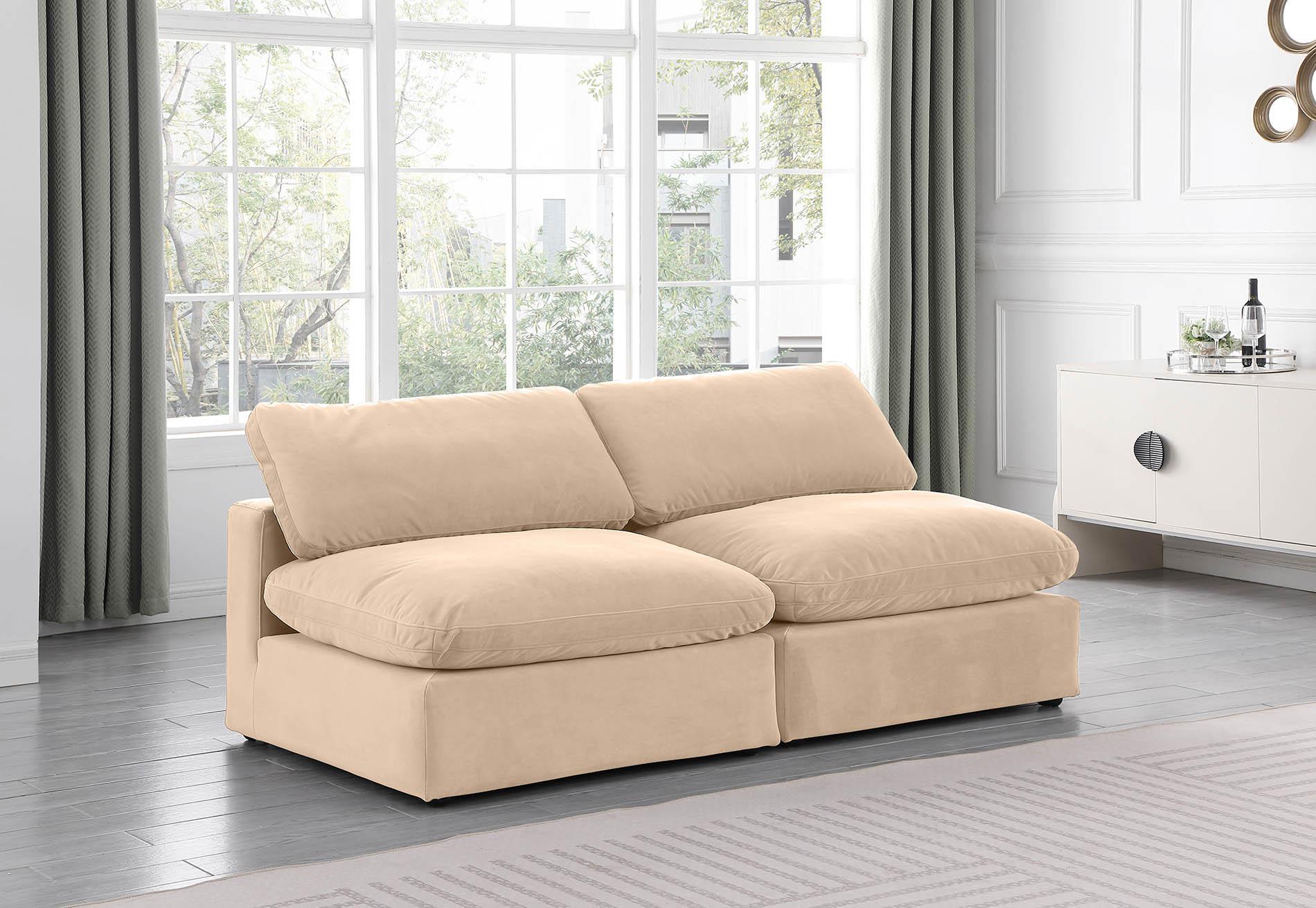 

    
Beige Velvet Modular Sofa COMFY 189Beige-S78 Meridian Contemporary Modern
