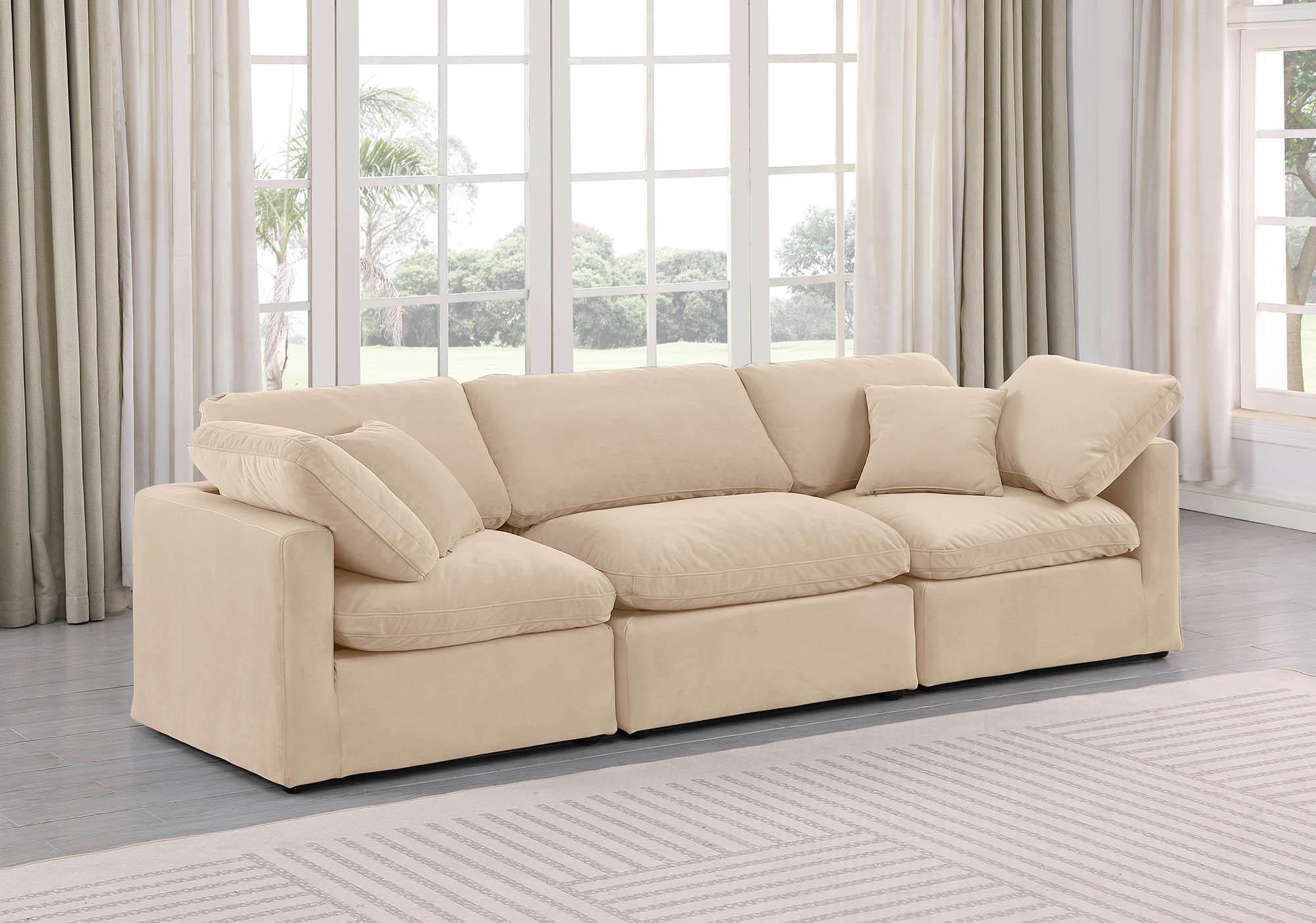 

    
Beige Velvet Modular Sofa INDULGE 147Beige-S105 Meridian Contemporary Modern

