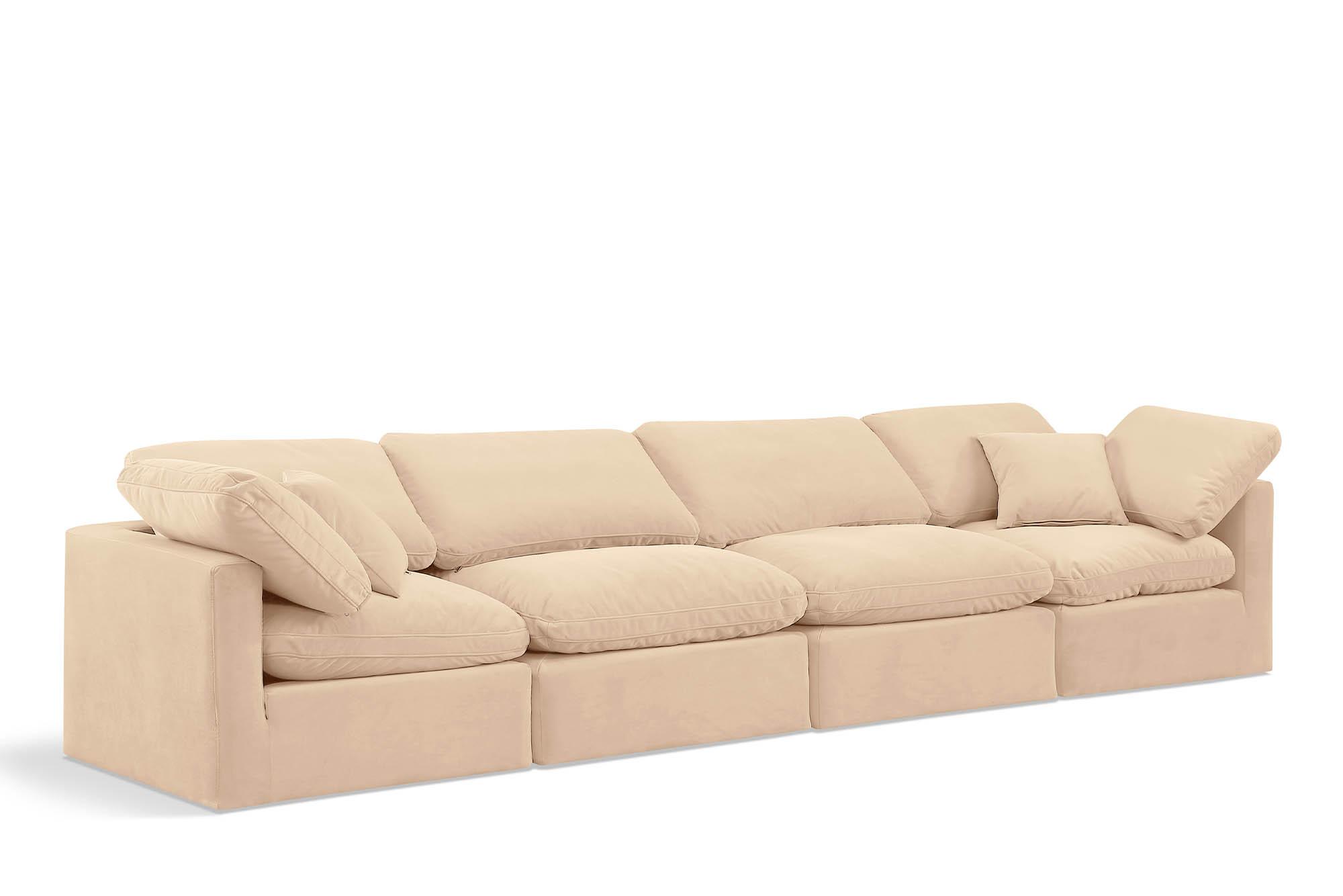 

    
Beige Velvet Modular Sofa INDULGE 147Beige-S140 Meridian Contemporary Modern
