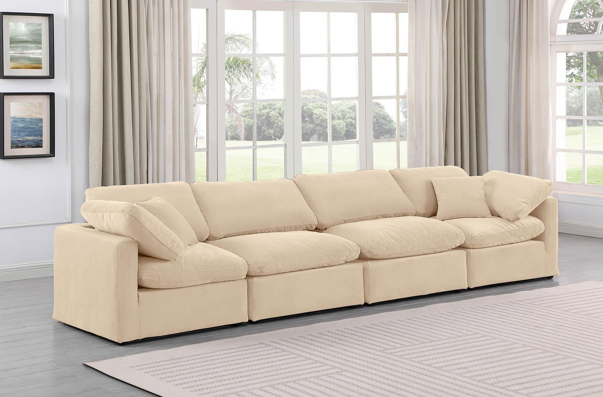 

    
Beige Velvet Modular Sofa INDULGE 147Beige-S140 Meridian Contemporary Modern
