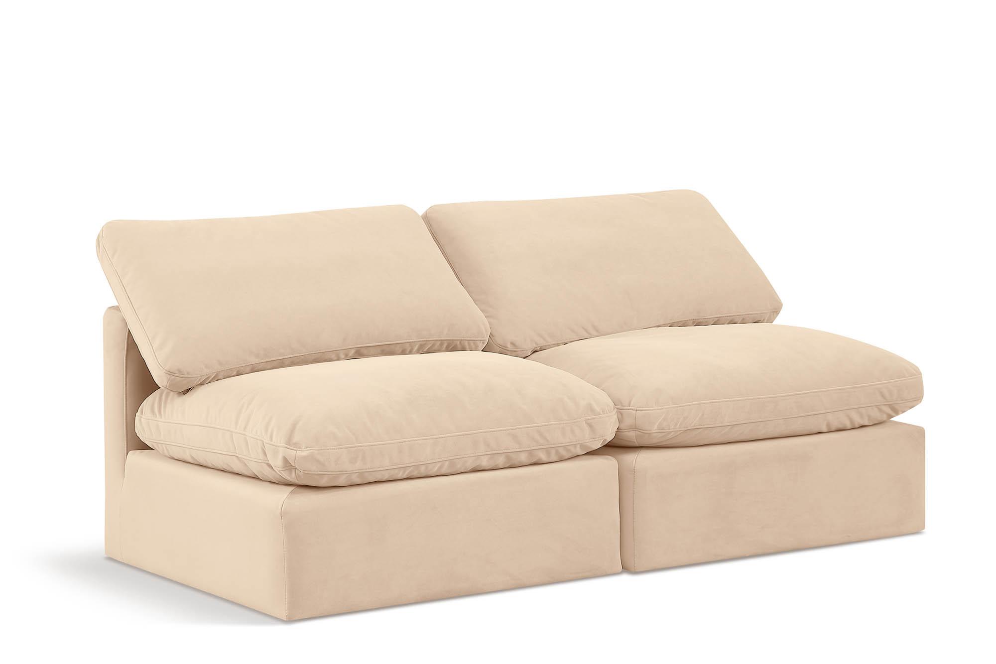 

    
Beige Velvet Modular Sofa INDULGE 147Beige-S2 Meridian Contemporary Modern
