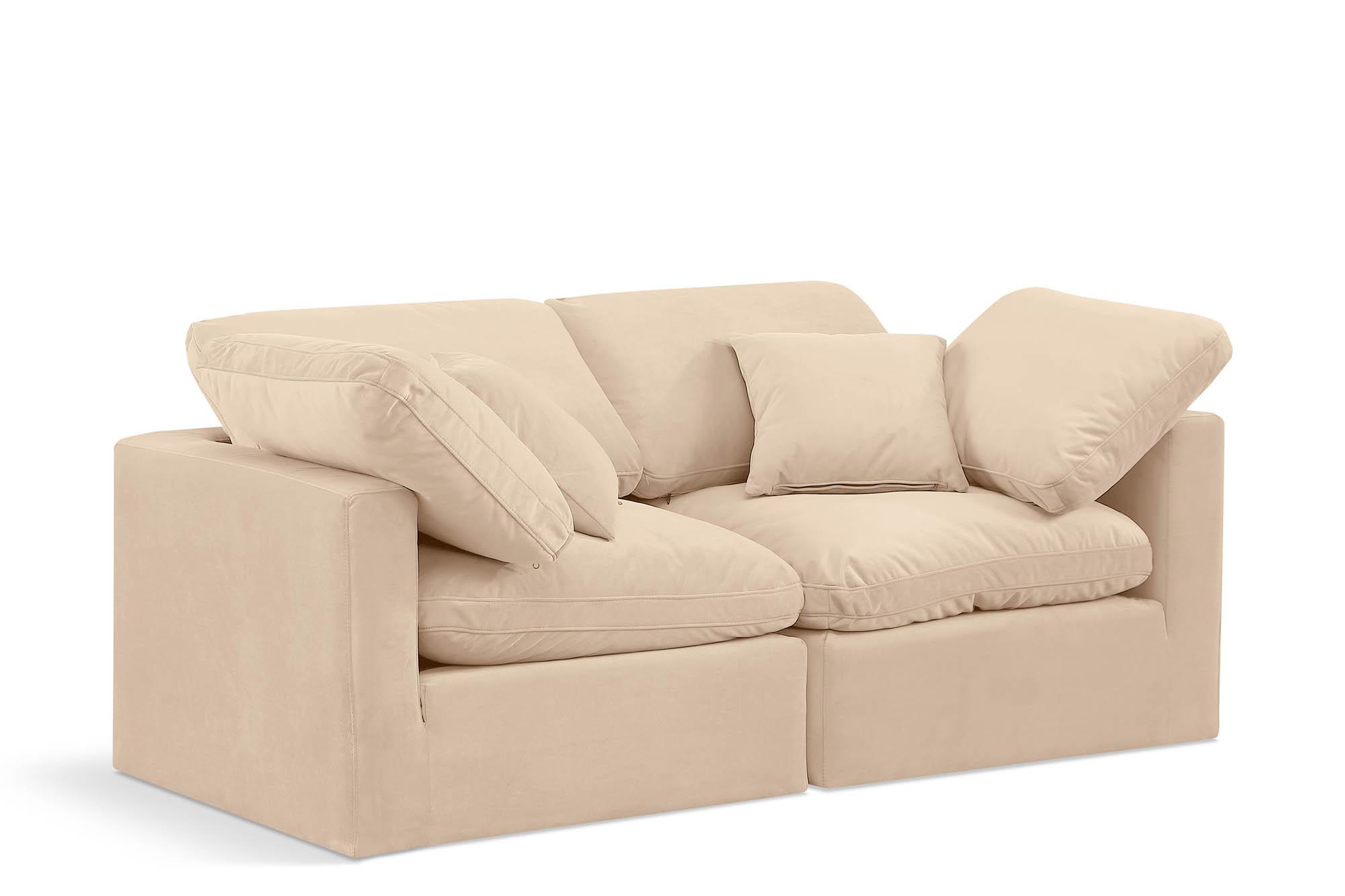 

    
Beige Velvet Modular Sofa INDULGE 147Beige-S70 Meridian Contemporary Modern

