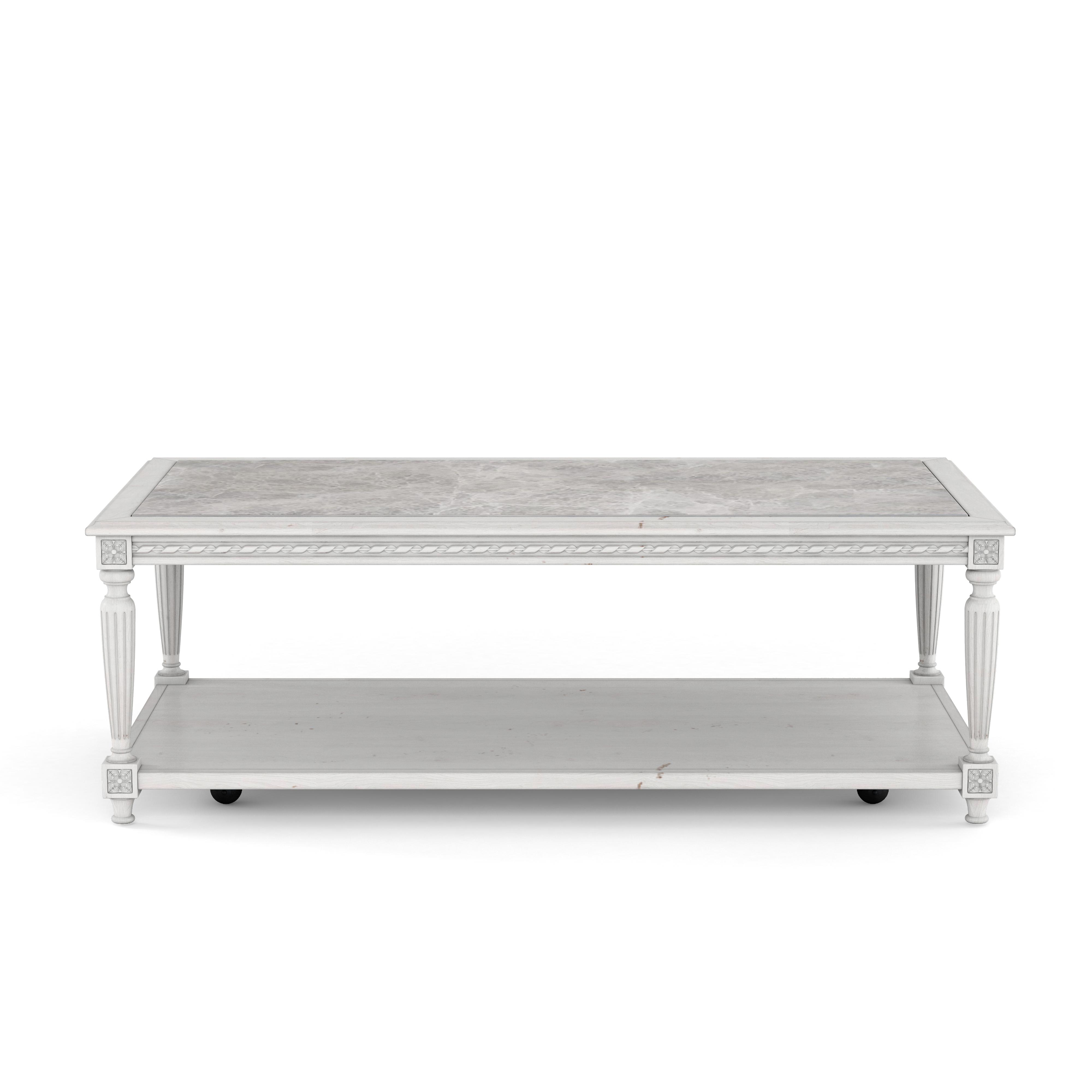 Modern, Classic, Traditional Coffee Table Somerton 303300-2824 in White, Beige 
