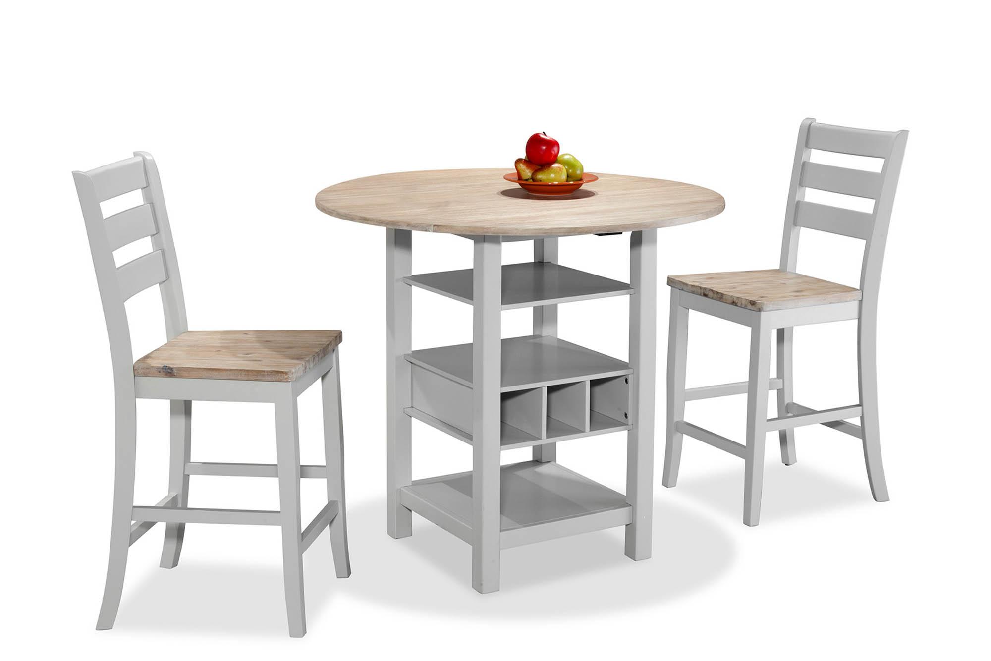 

    
Beige & White Counter Table Set by Bernards Furniture Ridgewood 5920-3pcs
