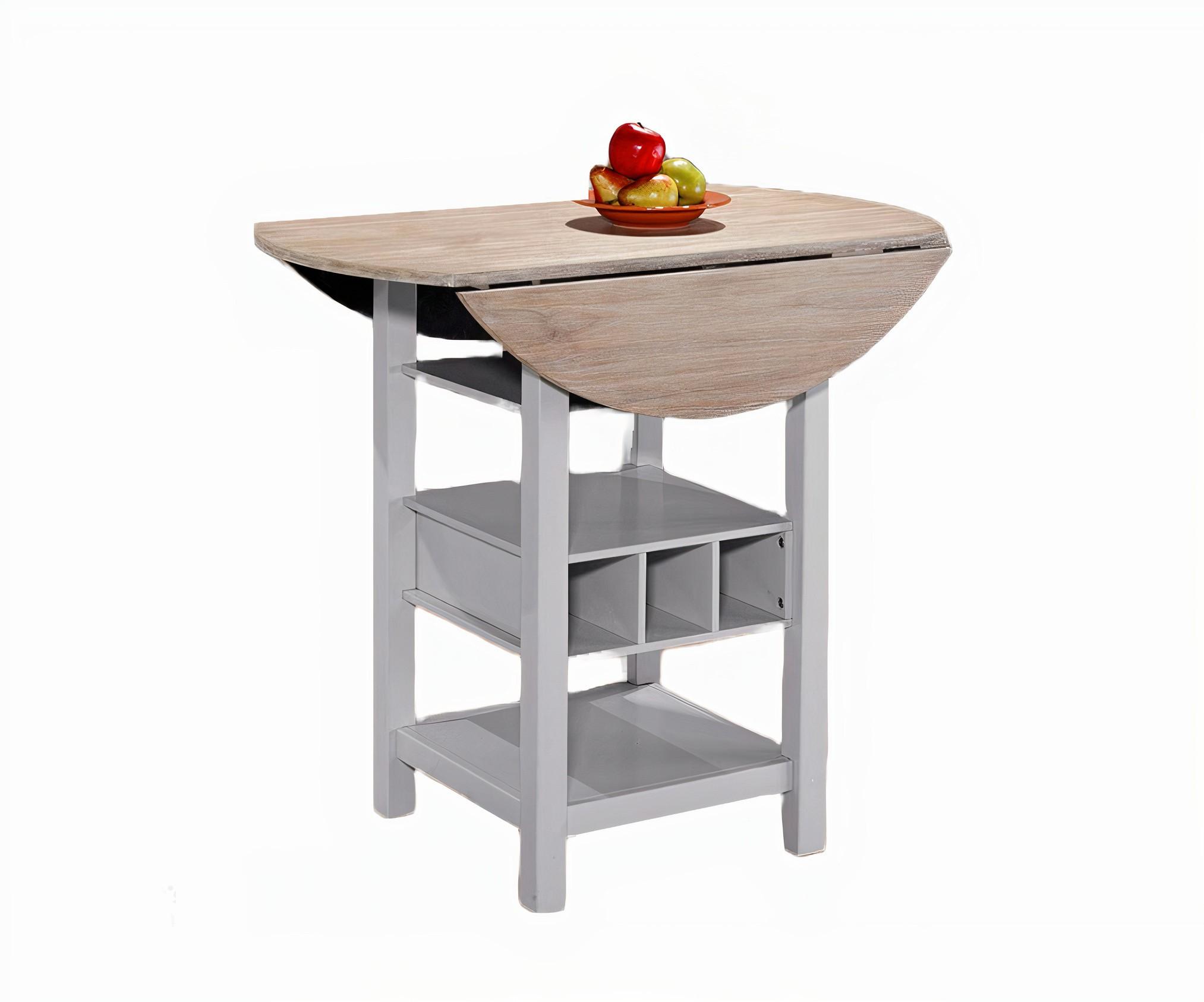 

    
Beige & White Drop Leaf Kitchen Table by Bernards Furniture Ridgewood 5920
