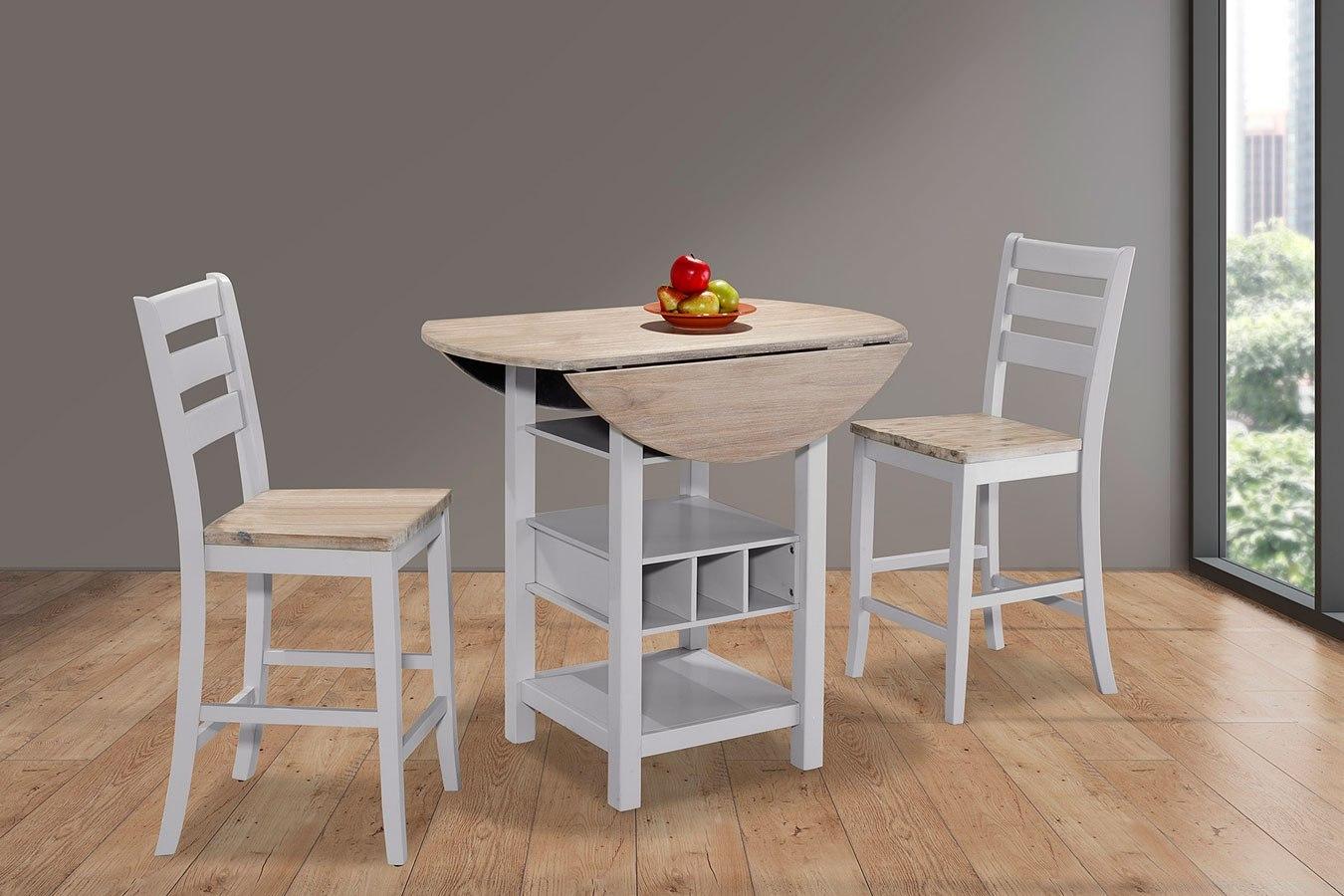 

        
Bernards Furniture RIDGEWOOD 5920 Drop Leaf Kitchen Table White/Beige  708939592015
