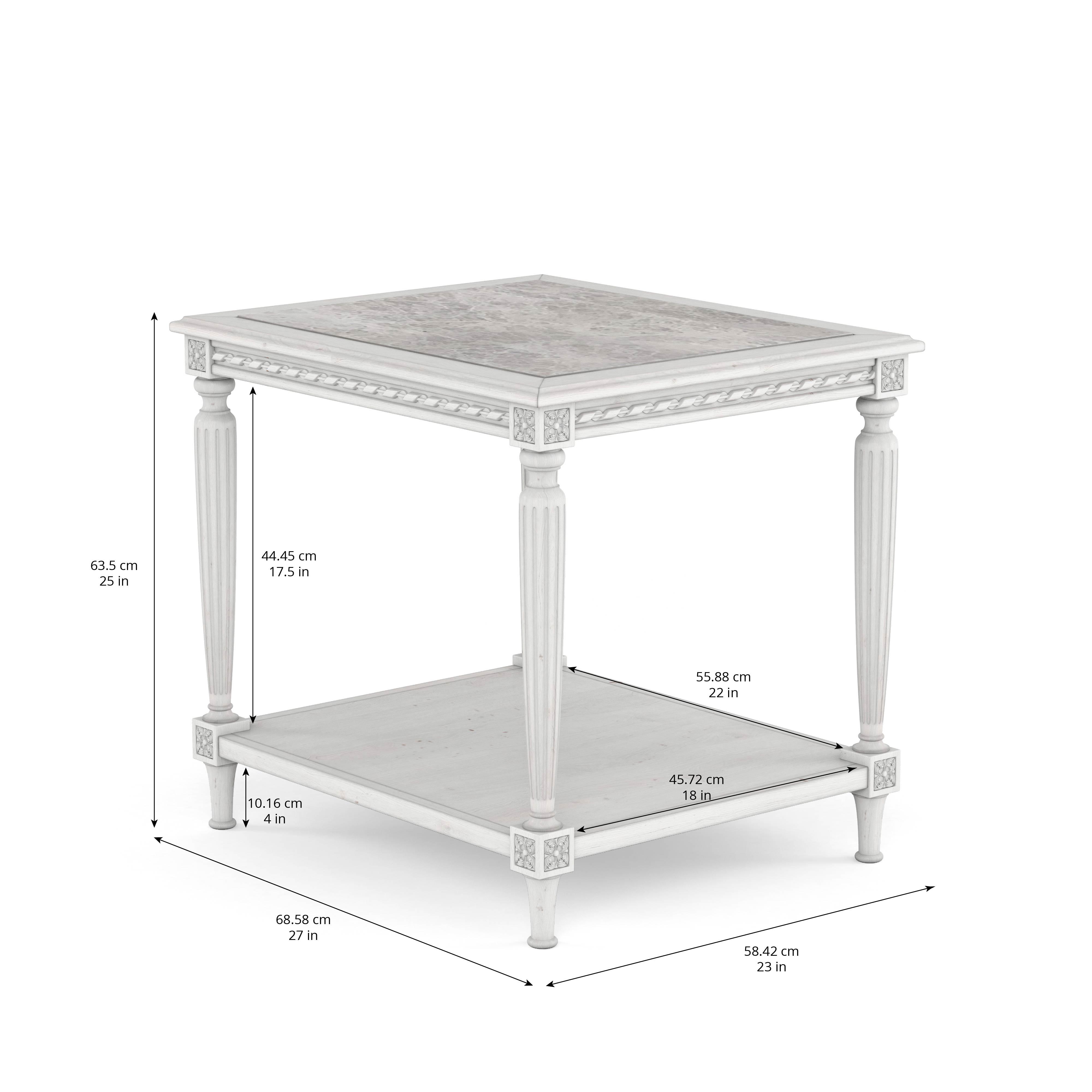 

    
a.r.t. furniture Somerton End Table White/Beige 303304-2824
