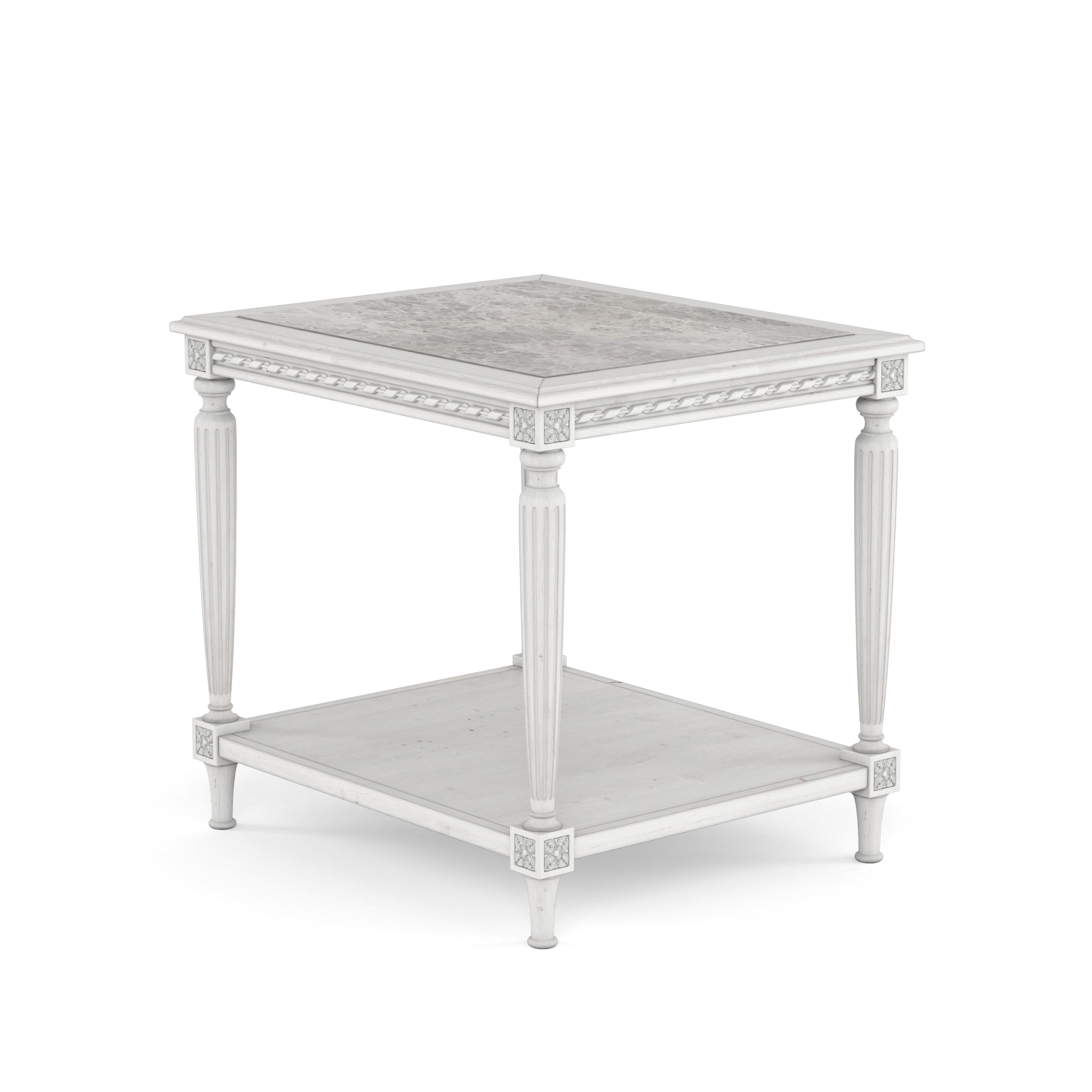 

    
Beige & White End Table w/ Stone Top 303304-2824 by A.R.T. Furniture Somerton
