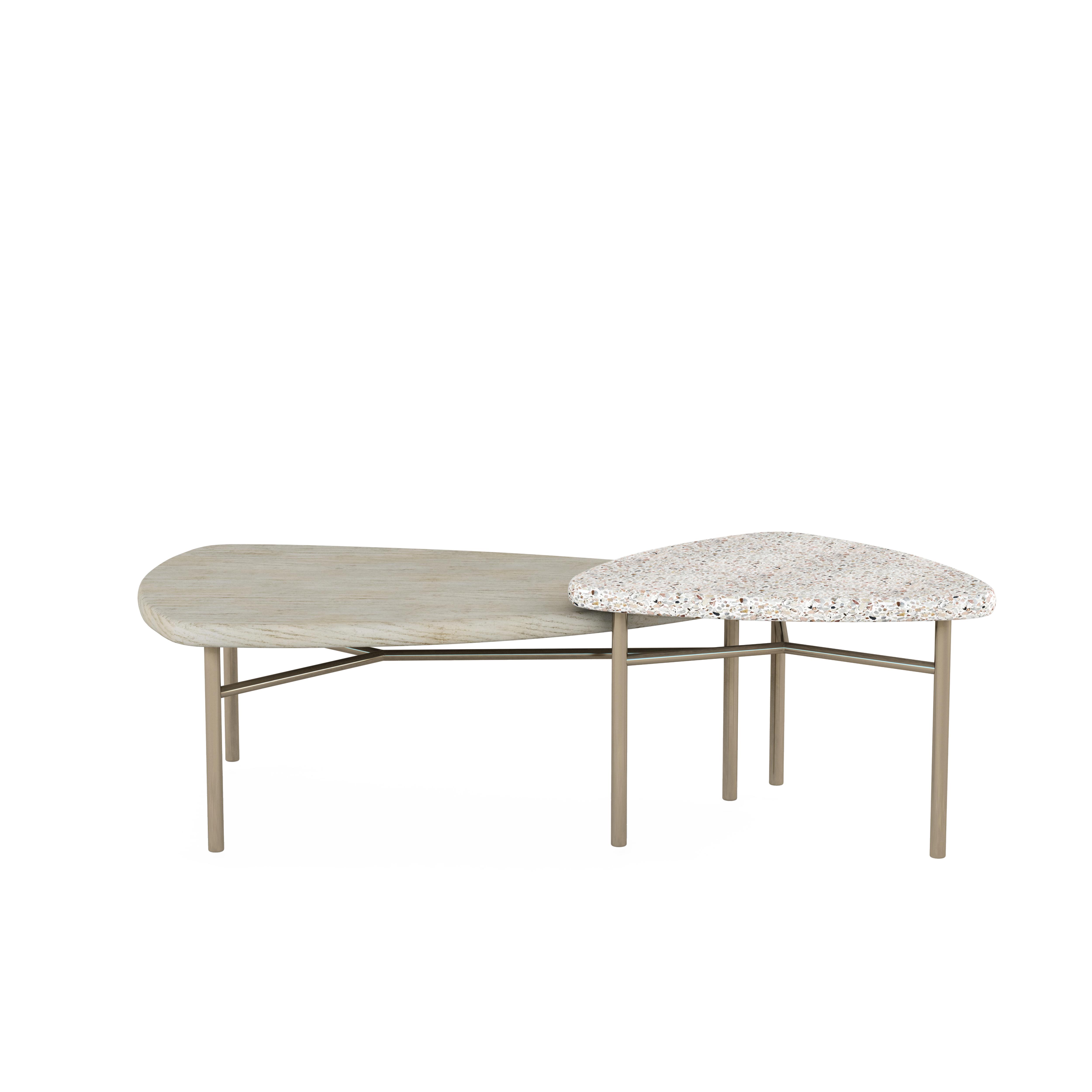 

    
Beige & White Wood Coffee Table + End Table by A.R.T. Furniture Cotiere
