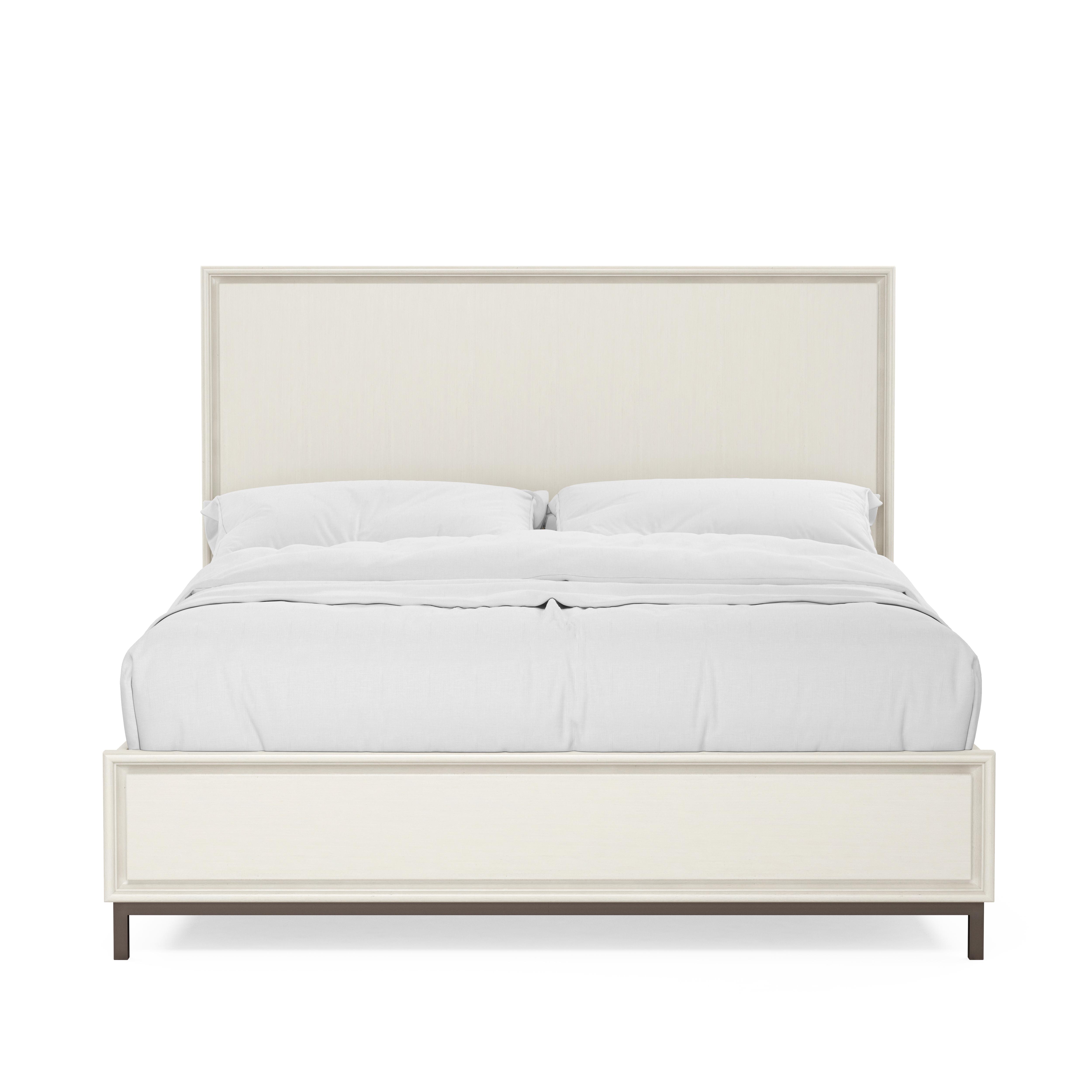 

    
Beige Wood C. King Size Panel Bed by A.R.T. Furniture Blanc
