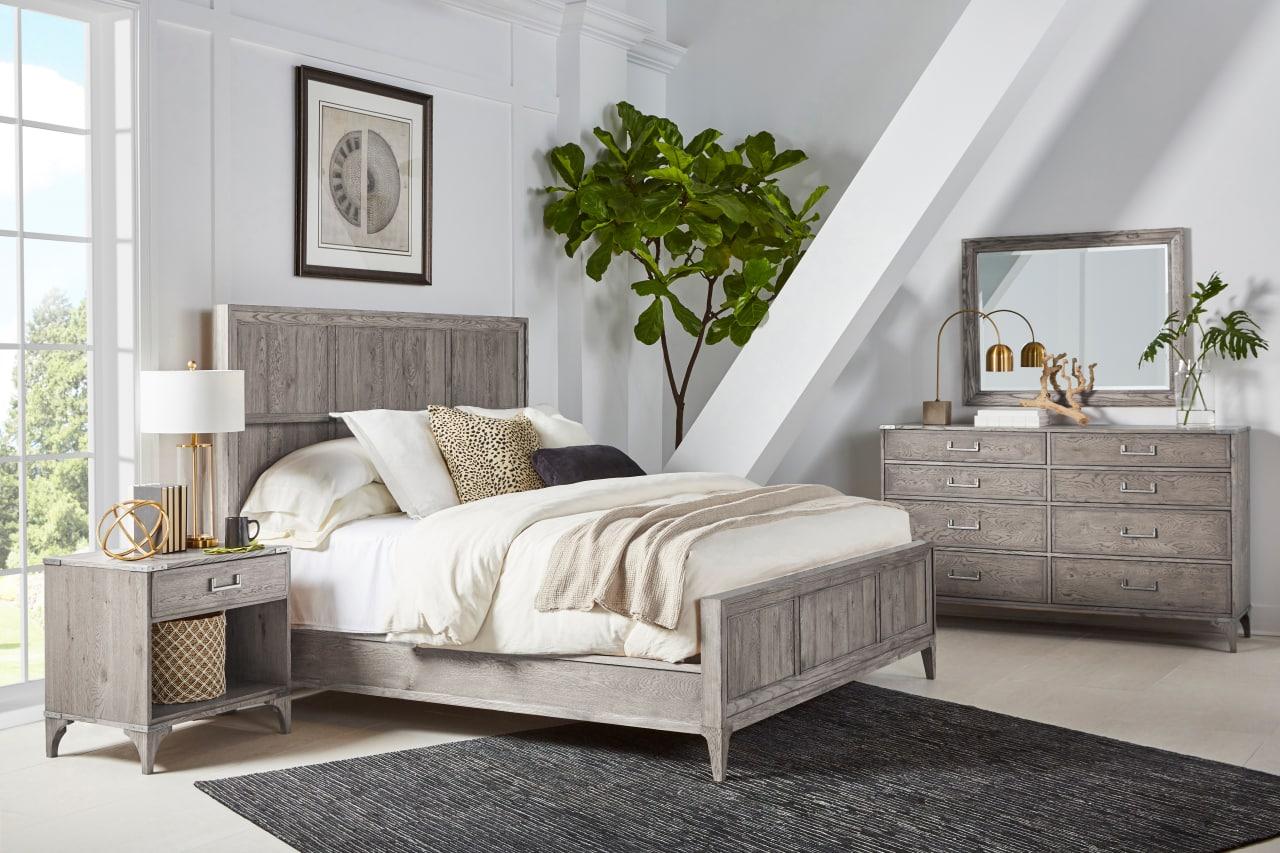

    
Beige Wood King Size Panel Bedroom Set 5Pcs by A.R.T. Furniture Sojourn
