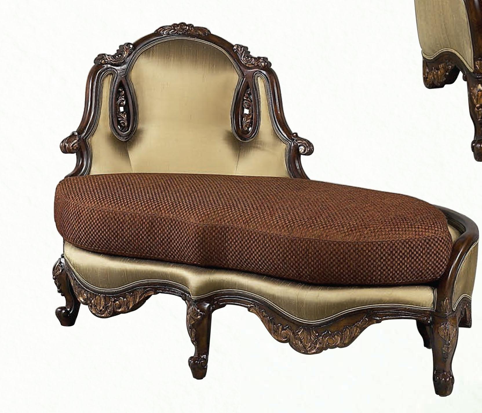

    
Luxury Chenille Chaise Lounge Antique Mahogany Benetti's Abrianna Traditional
