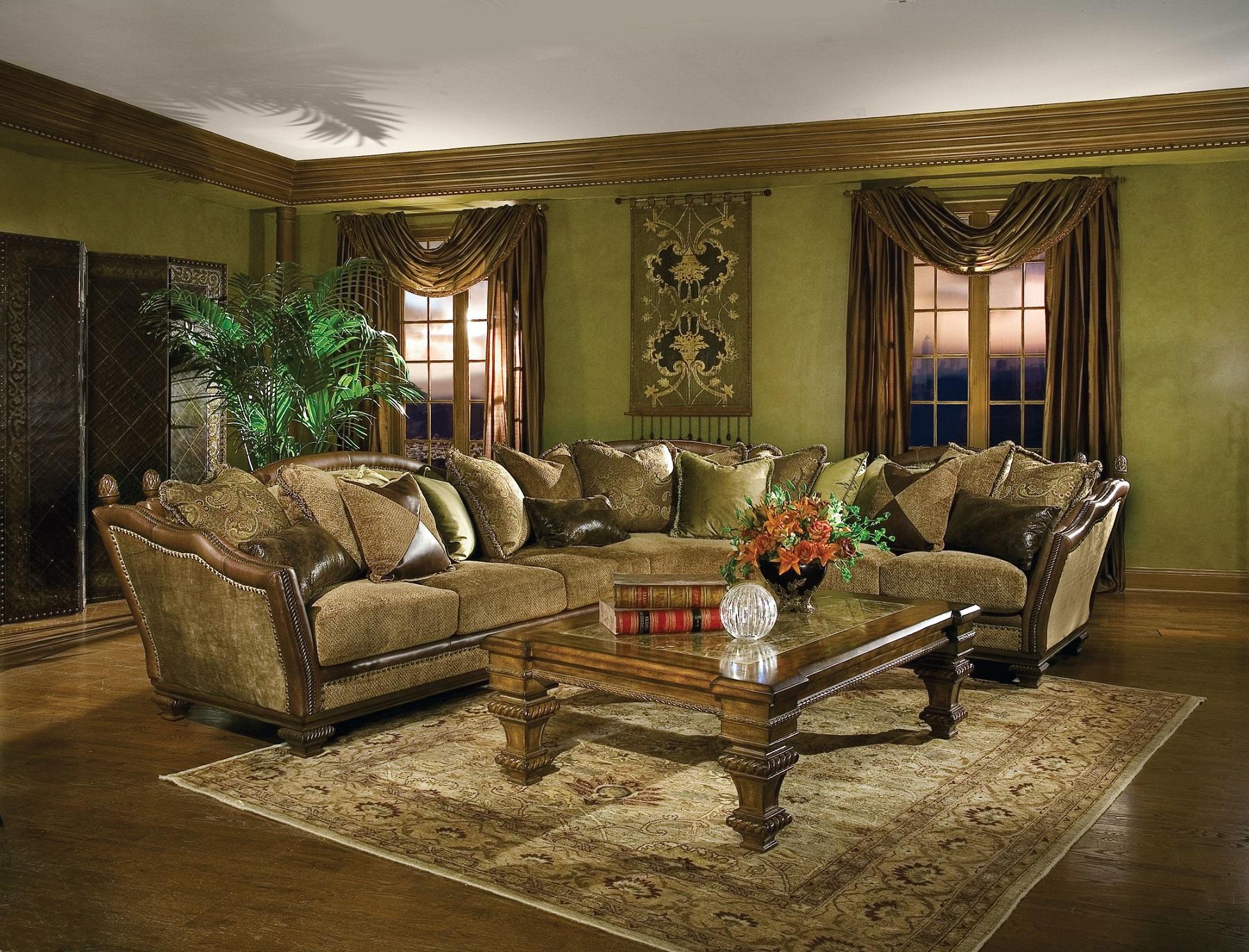 

    
Benetti's Cordicella Luxury Sectional Sofa Set Walnut Finish Wood Trim Classic 11916

