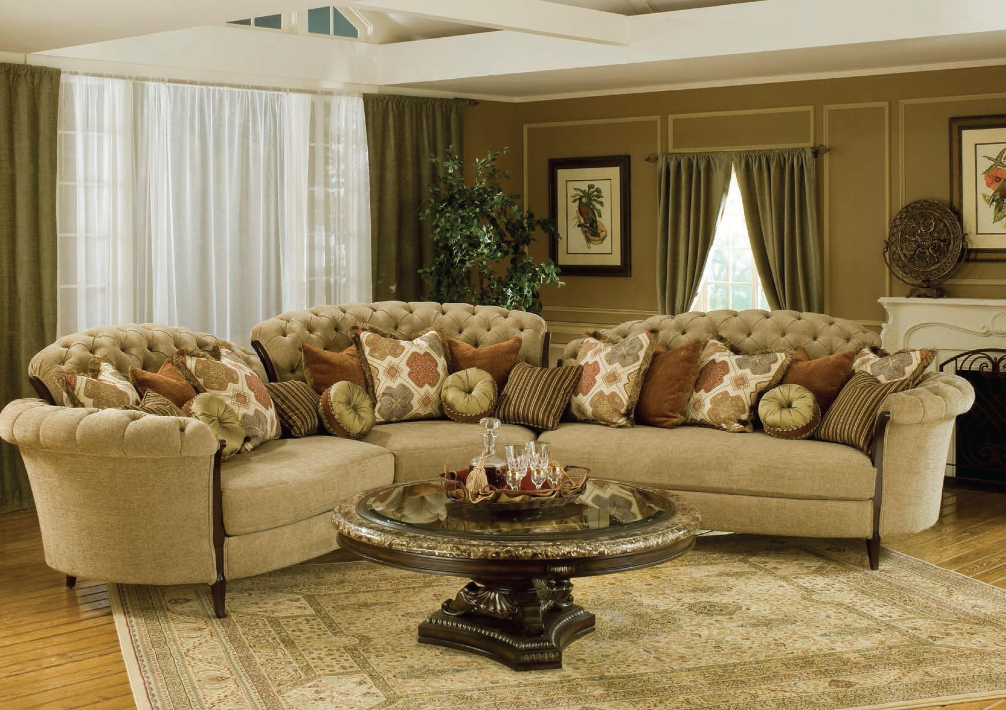 

    
Luxury Tufted Beige Chenille Sectional Sofa Benetti's Elena Classic Traditional
