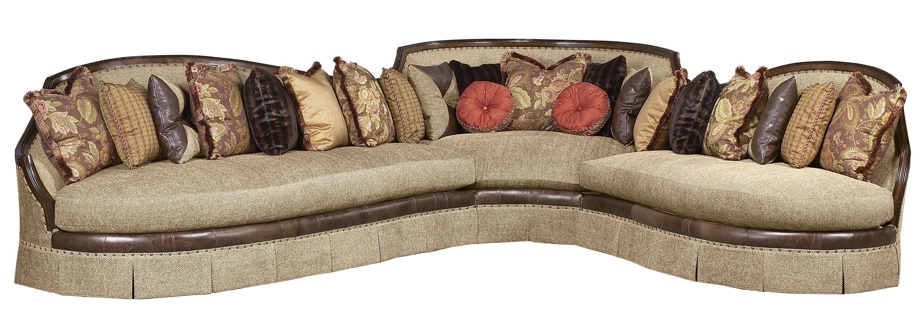 

    
Luxury Walnut Wood Beige Fabric Curved Sectional Sofa Benetti's Ferrara LEFT 11936
