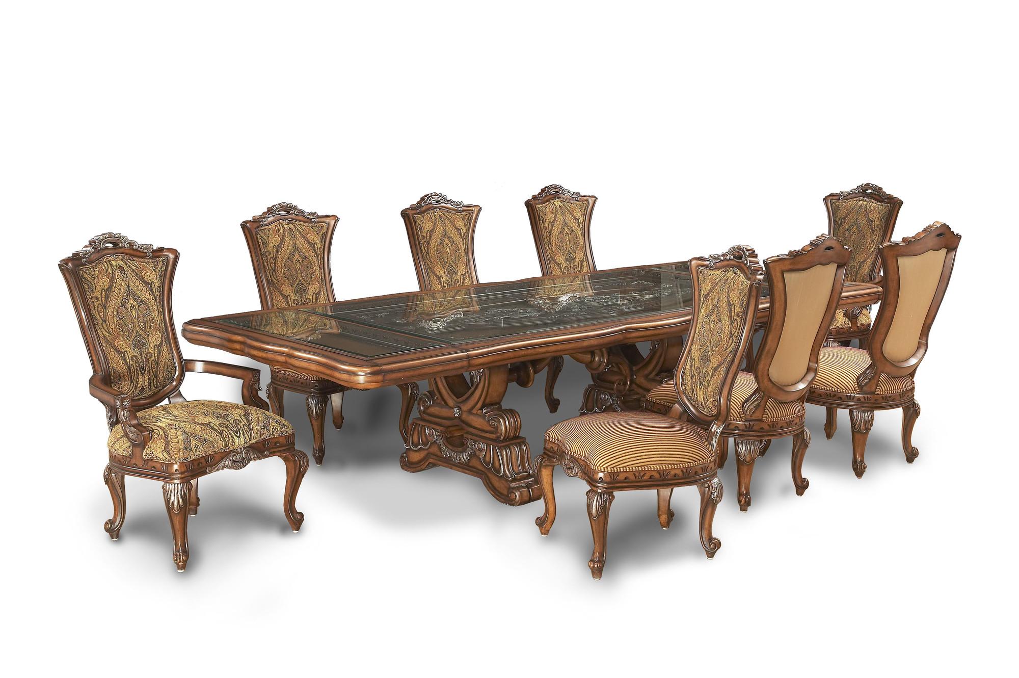 

    
Luxury Walnut Dining Room Set 9P Table w/Extension Benetti's Firenza Traditional
