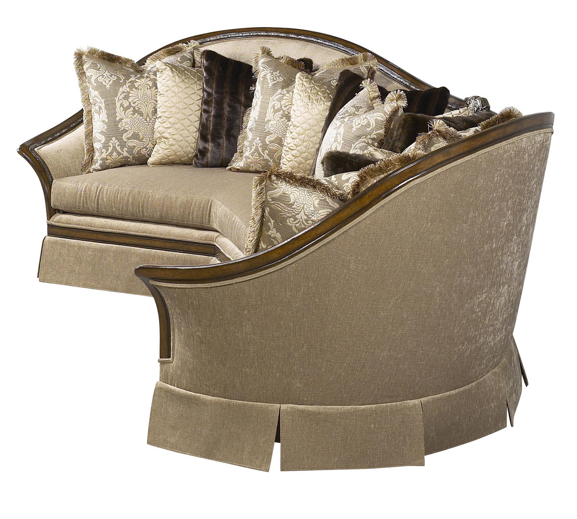 

                    
Buy Benetti's Luna Luxury Beige Sectional Sofa Set 3 Brown Finish Wood Trim Classic
