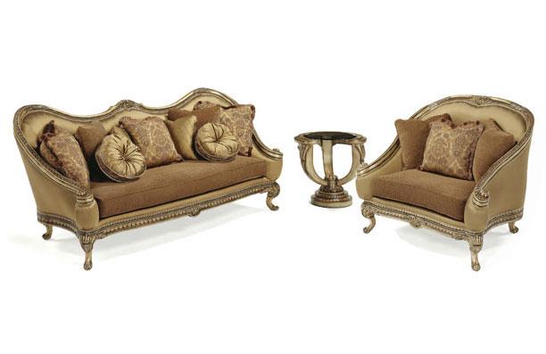 

    
Benetti&#039;s-Maribella-Set-2 Benetti's Maribella Luxury Exposed Wood Light Brass Antique Style Sofa Set 2Pcs
