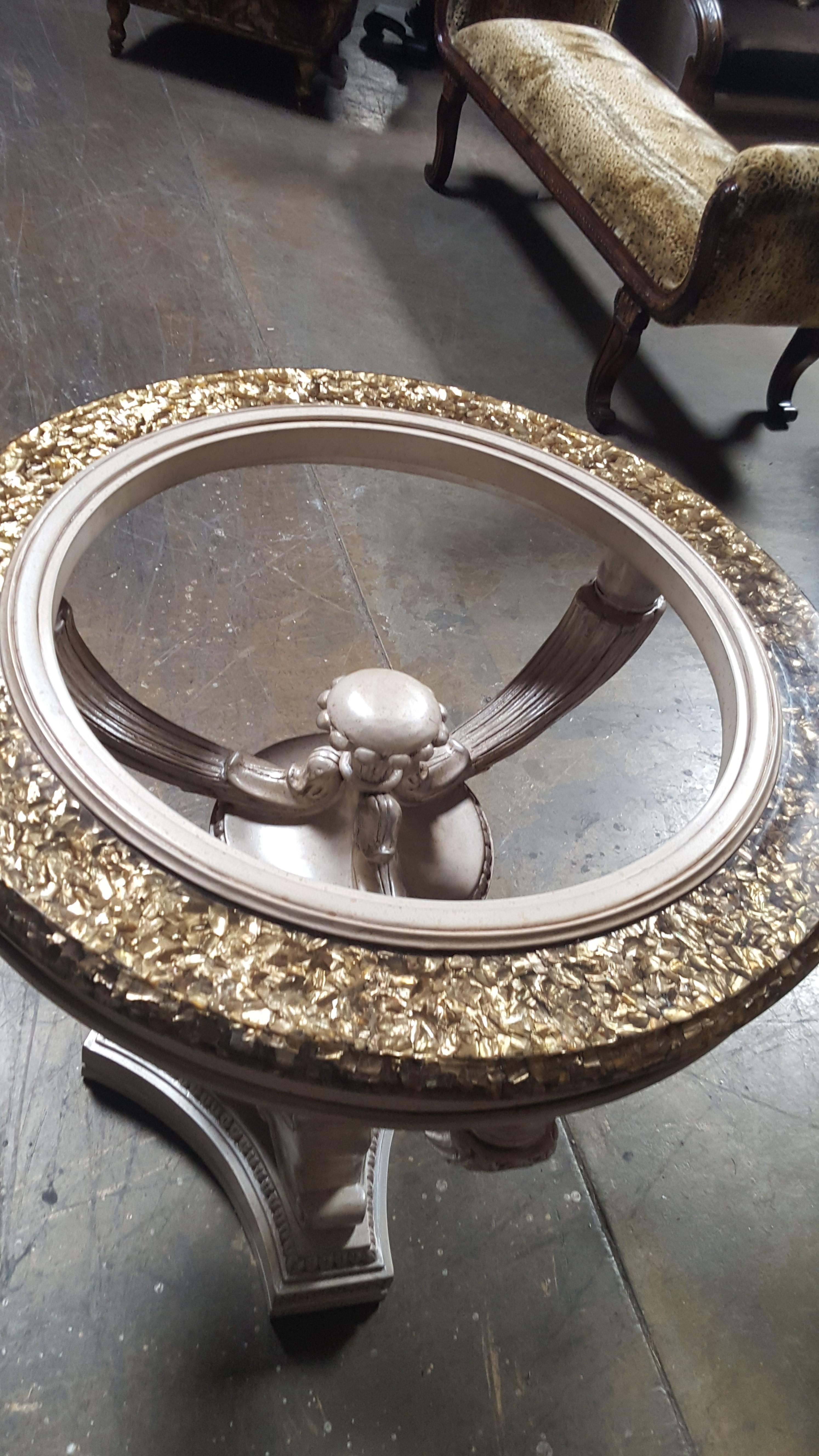 

    
Luxury Foyer Table w/Philippine Seashells Top Benetti's Nina Classic Traditional
