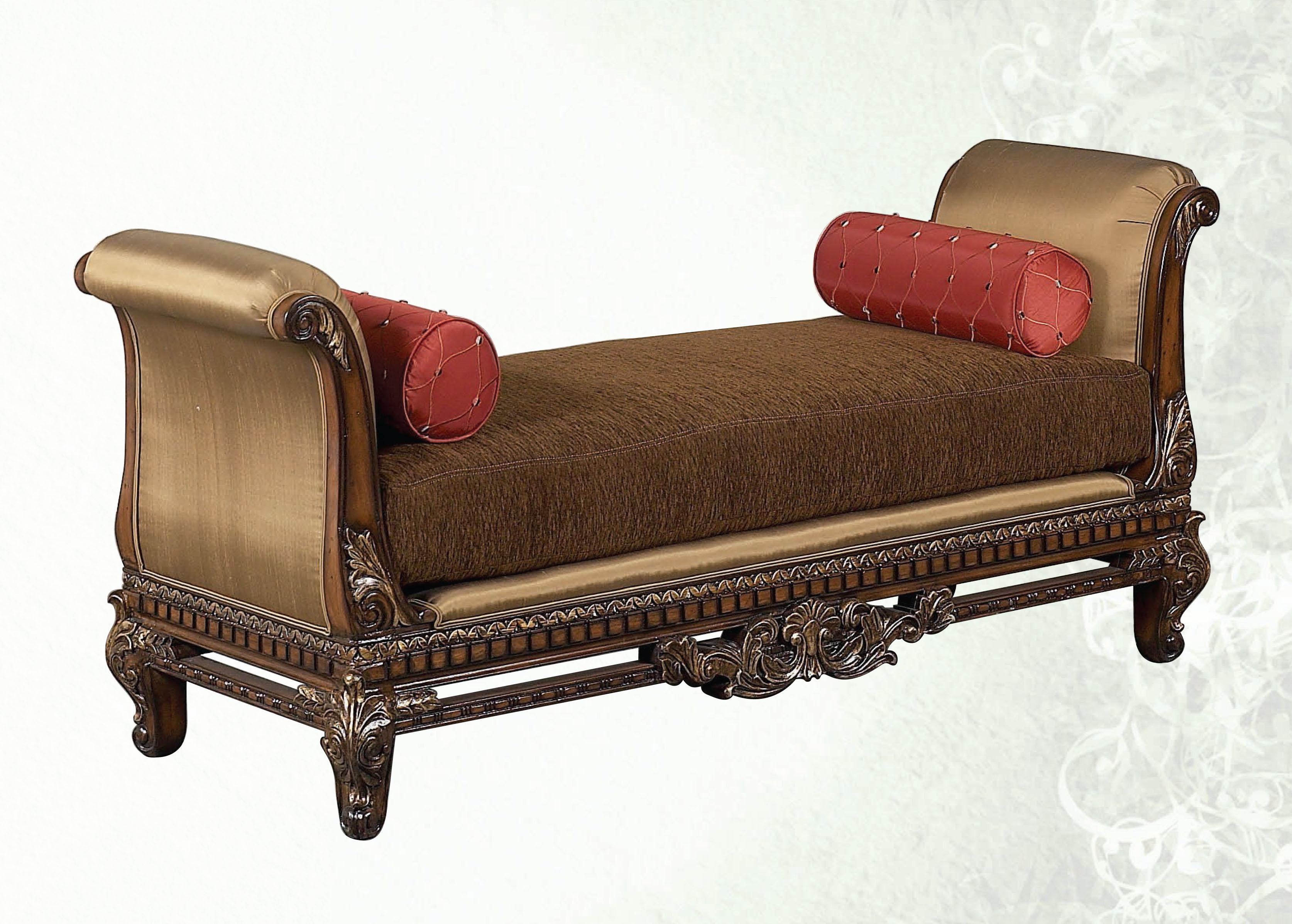 

    
Luxury Silk Chenille Solid Wood Oversized Bench Benetti's Sicily Classic
