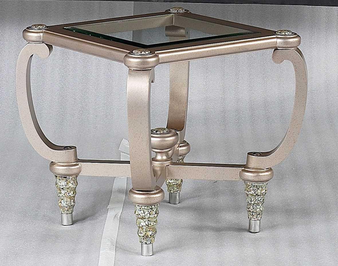 

                    
Benetti Furniture Sofia Lilliana Chaise Lounge Accent Chair End Table Pearl White/Antique/Silver Chenille Purchase 
