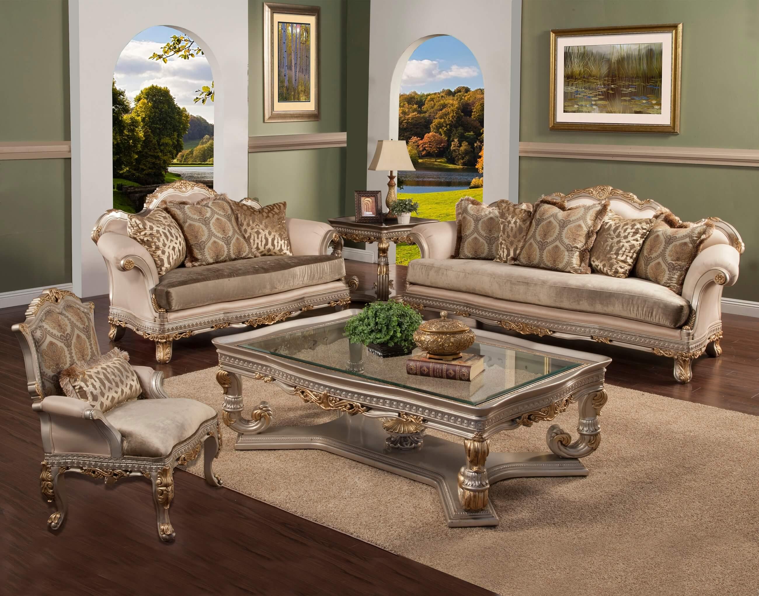 

                    
Benetti Furniture Ornella Loveseat Gold/Silver/Light Gray Chenille Purchase 
