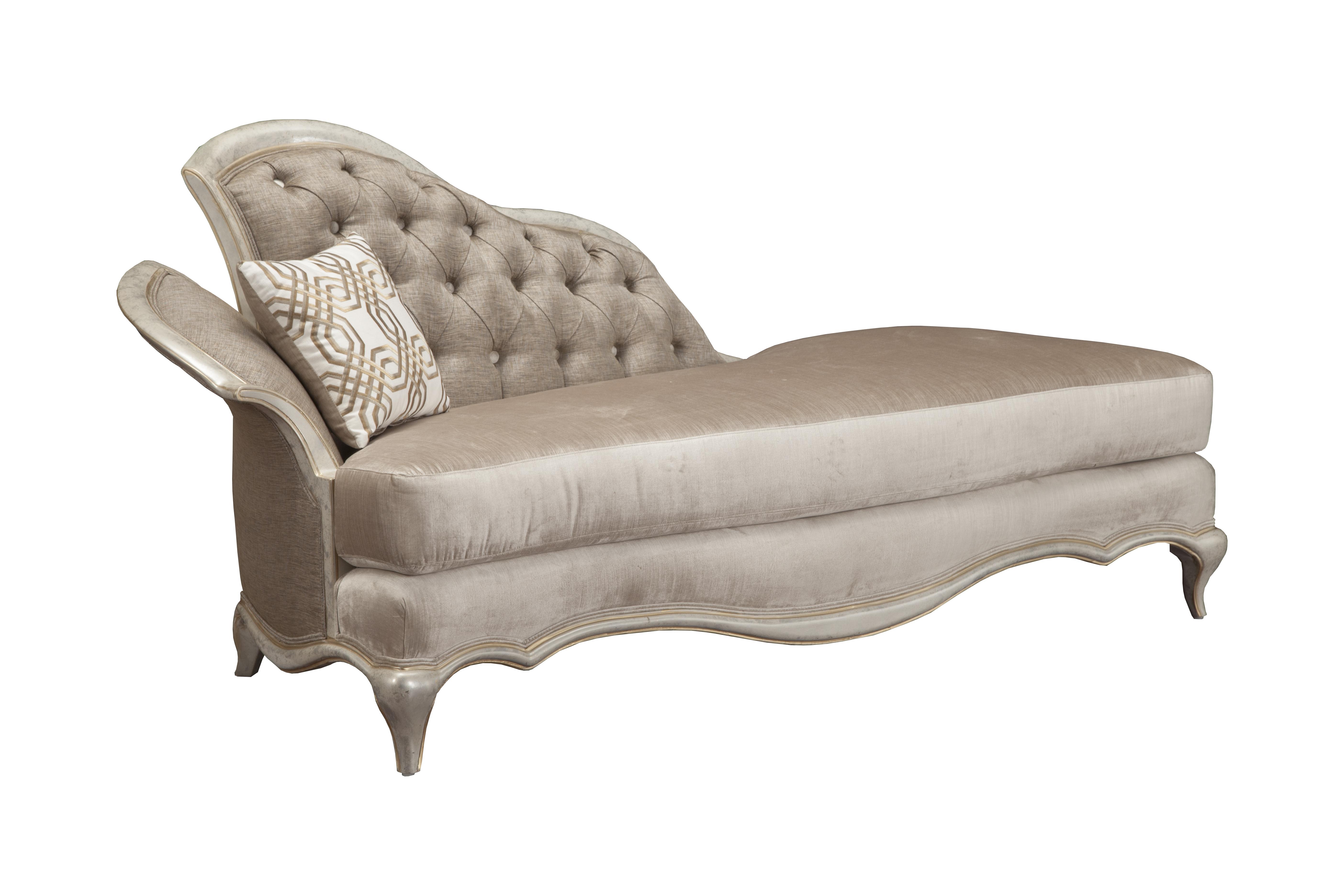 

    
IVORY Pearl Chenille Silver Gold Chaise Lounge Benetti's Perlita Traditional

