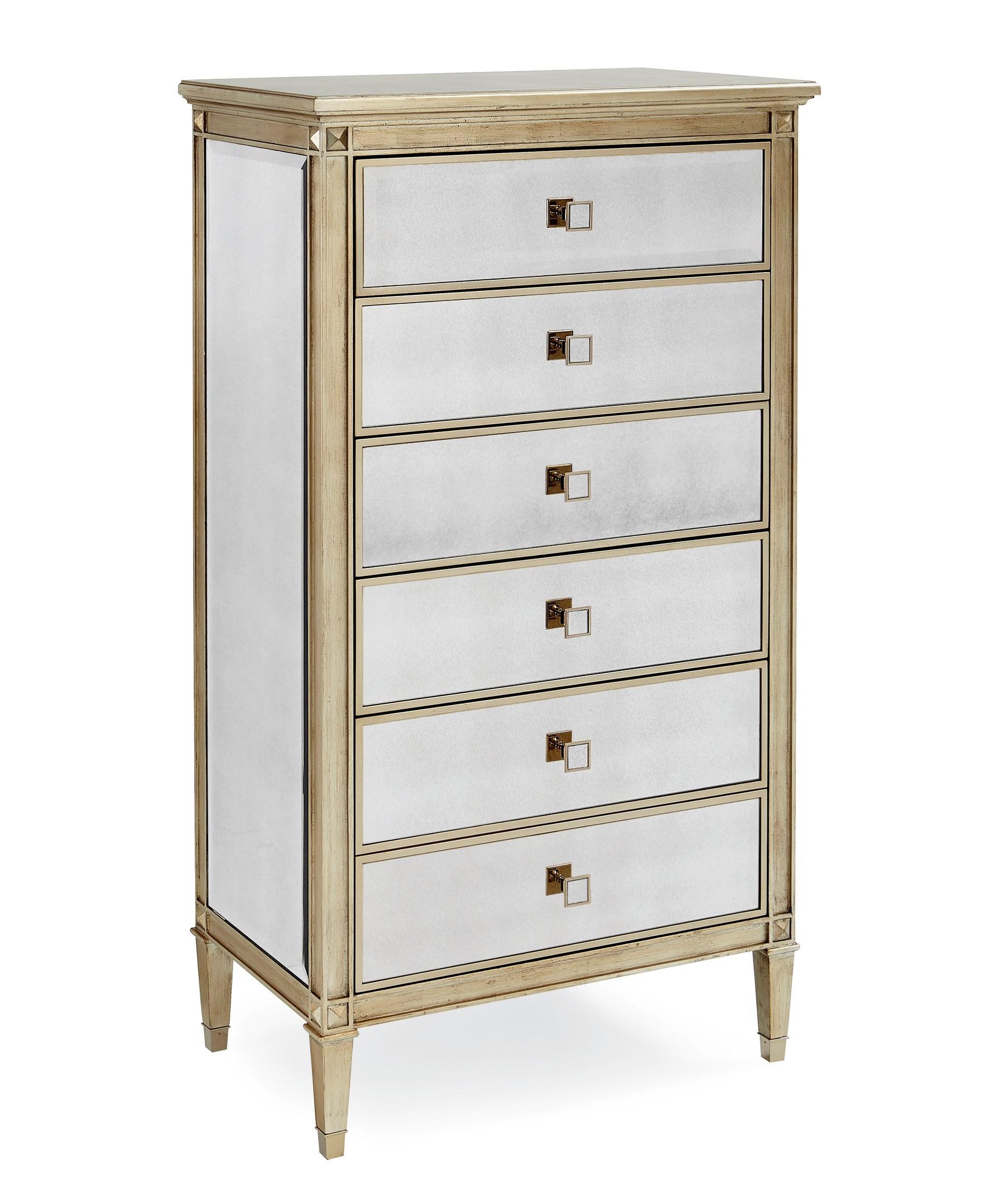 Contemporary Chest BEAUTY-FULL CLA-016-551 in Mirrored, Gold 