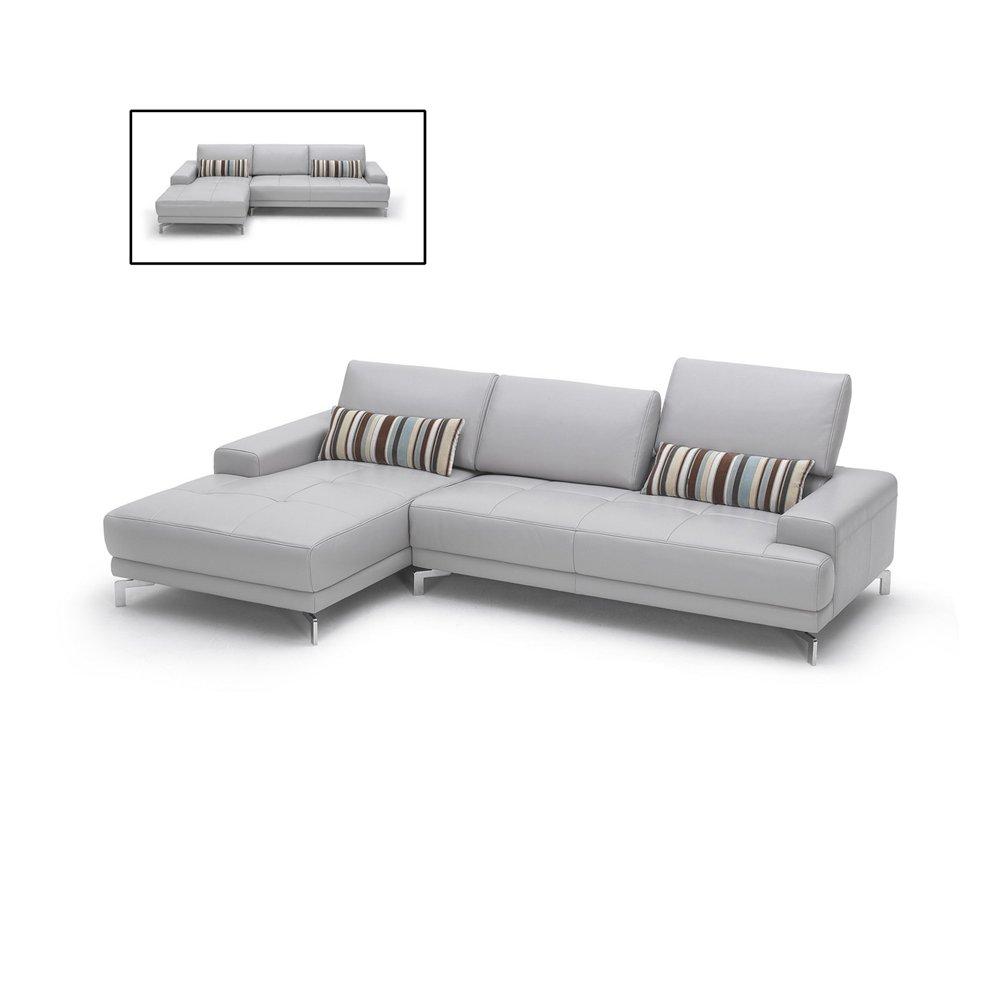Contemporary Sectional Sofa Urban BH-Gray-Urban-Left in Gray Leather