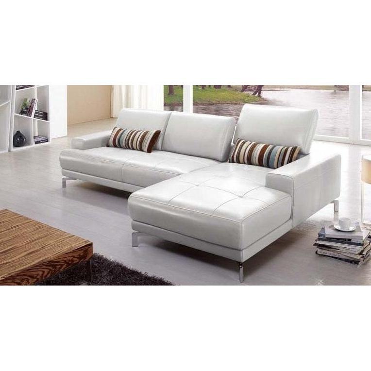 Contemporary Sectional Sofa Urban BH-Gray-Urban-Right in Gray Leather