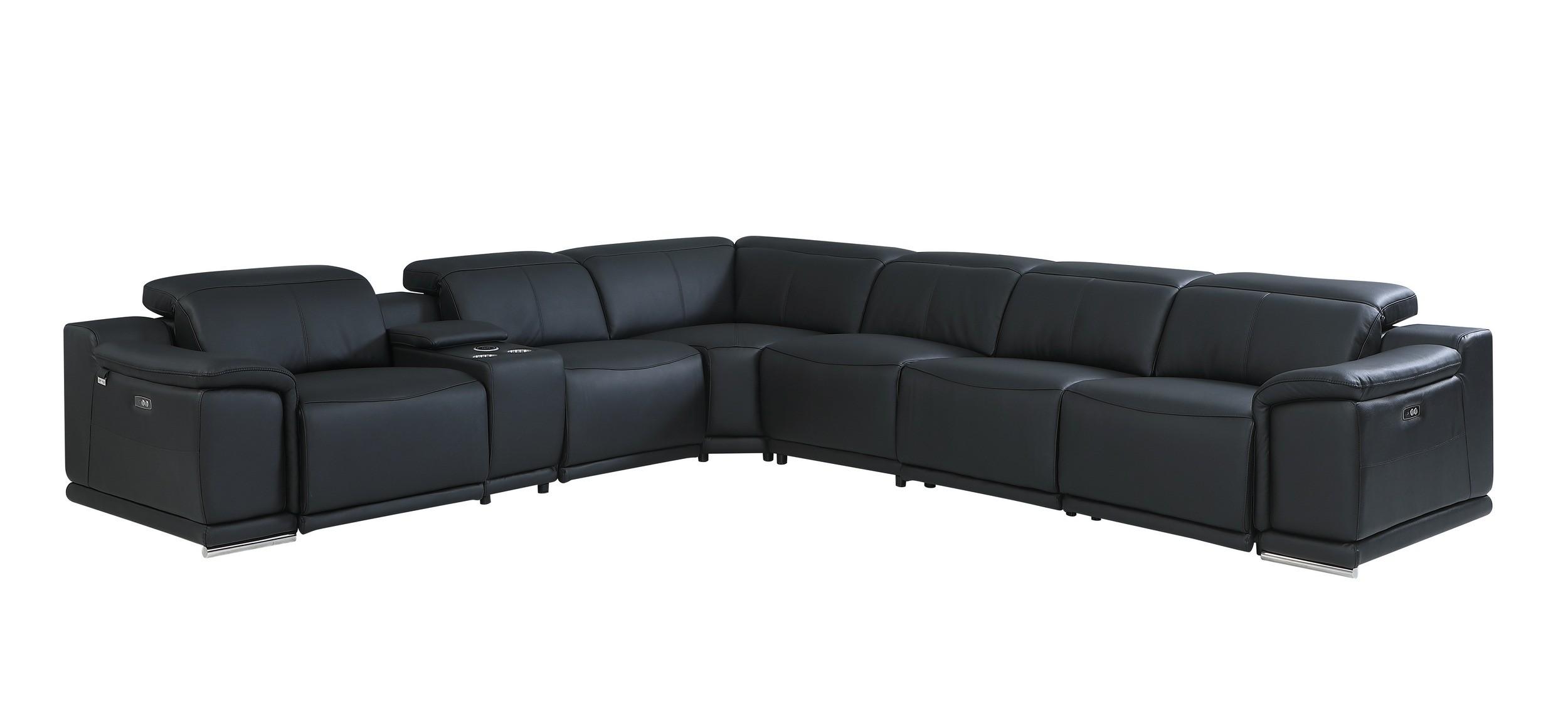 

    
Global United 9762 Reclining Sectional Black 9762-BLACK-3PWR-7PC
