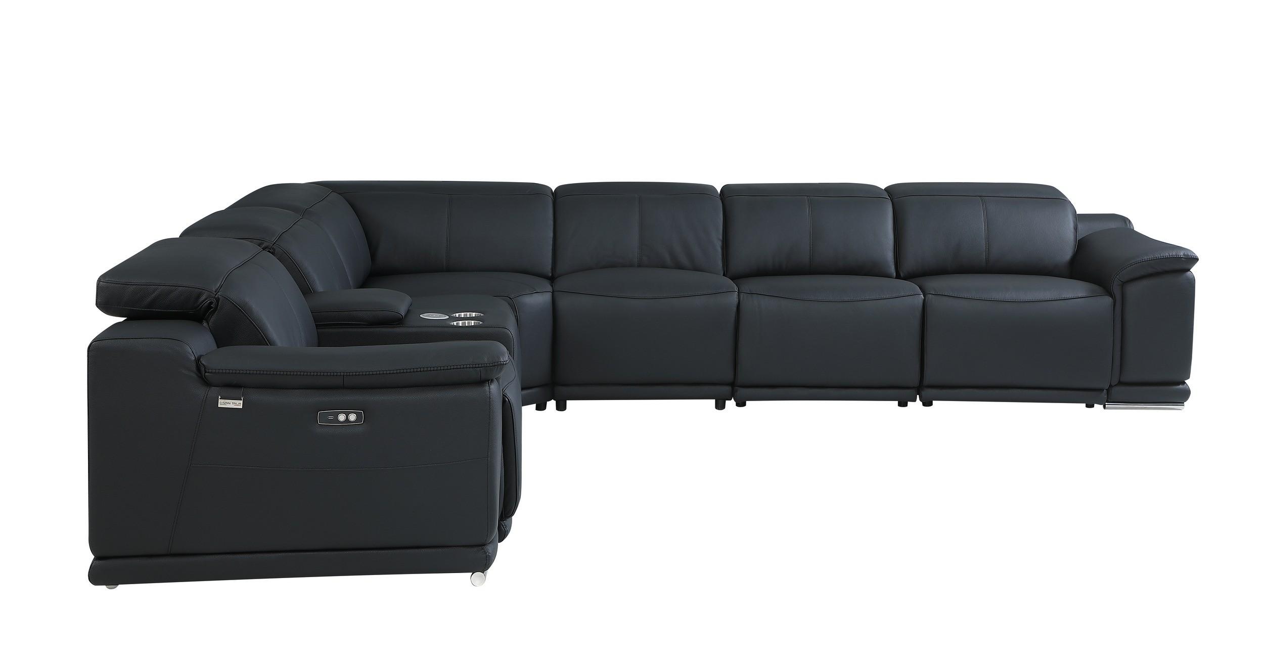 

                    
Global United 9762 Reclining Sectional Black Italian Leather Purchase 
