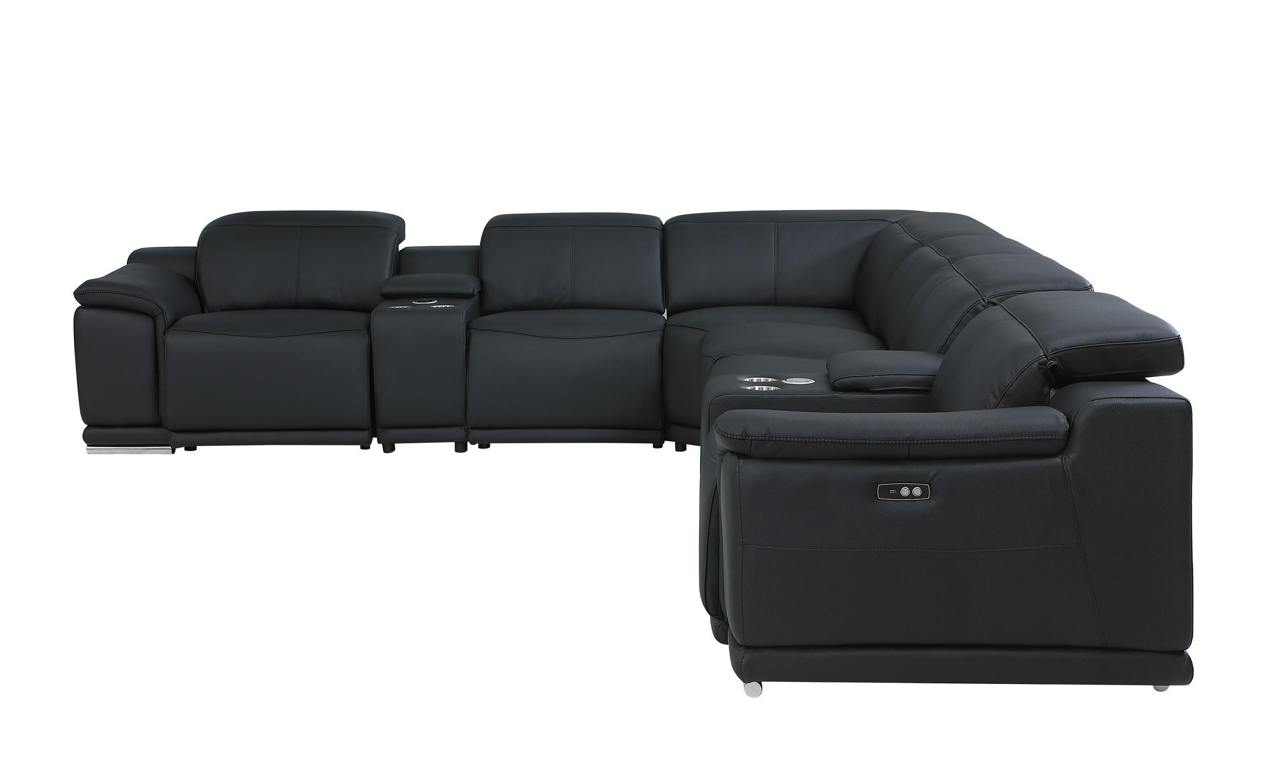 

                    
Global United 9762 Reclining Sectional Black Italian Leather Purchase 

